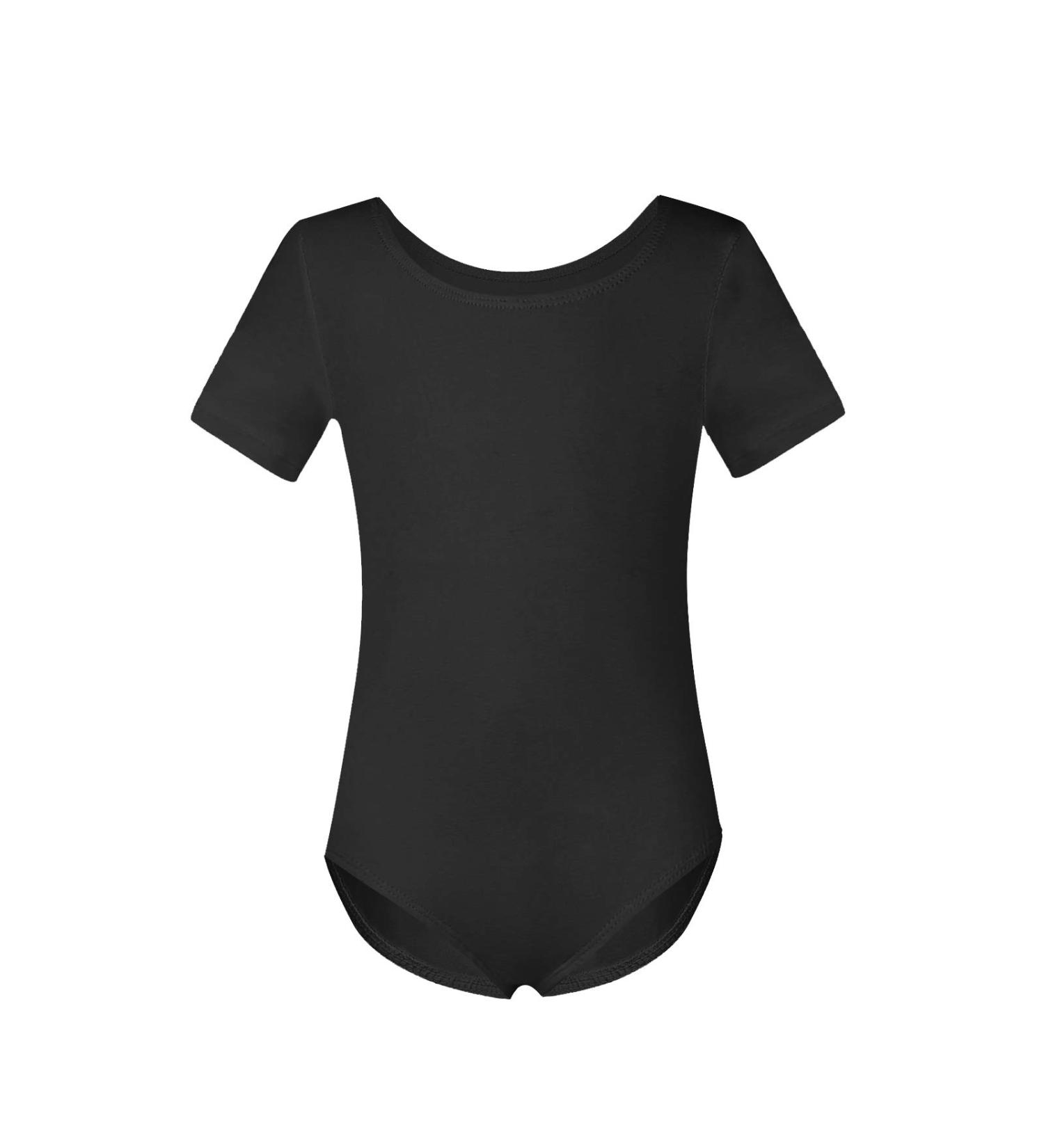 Phineein Girls Short Sleeve Black Leotard - Kids Size 4-6 Years - Buy Online on GoSupps.com