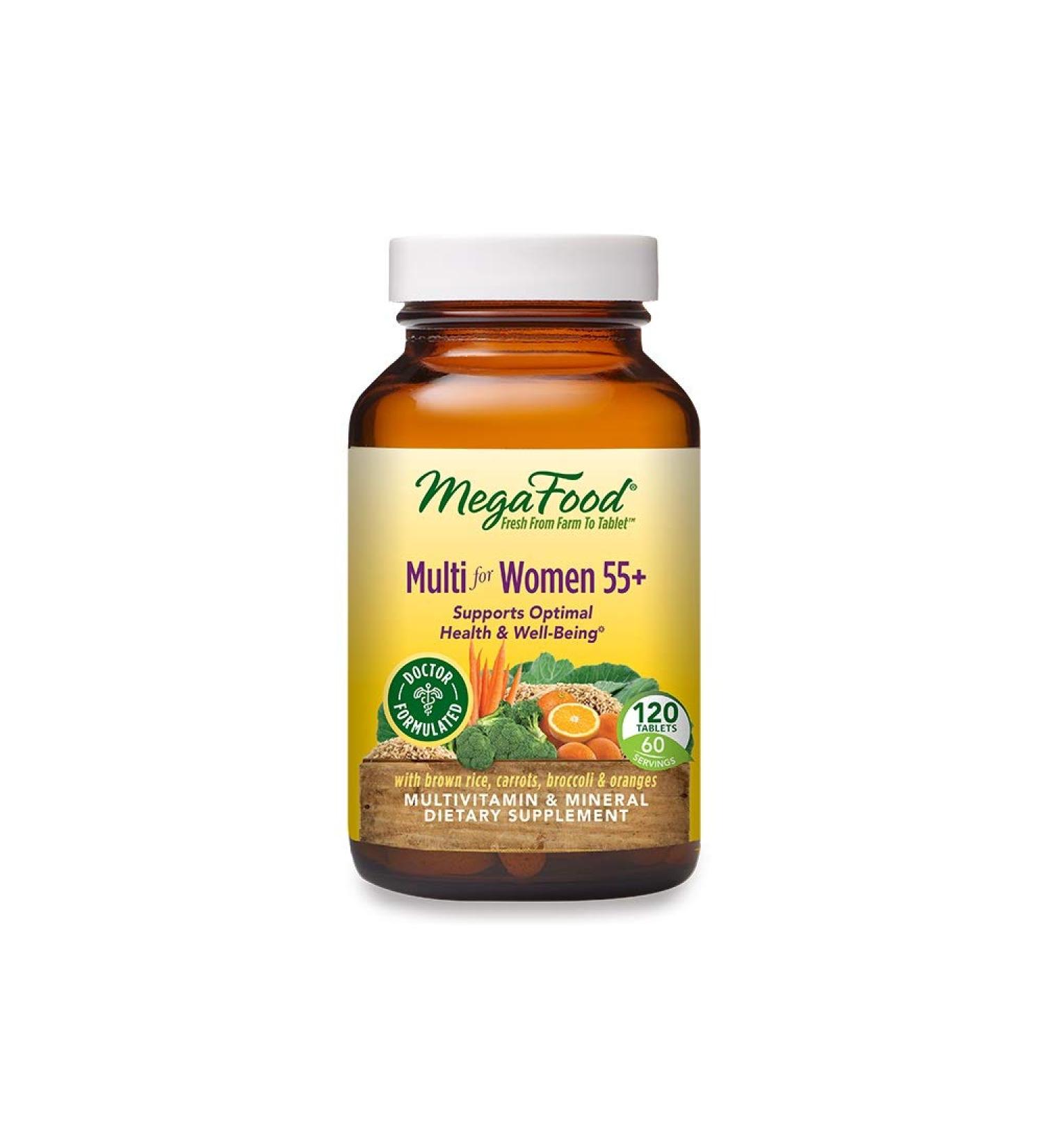 Buy MegaFood Multi for Women 55+ - 120 Tablets | Optimal Women's Health Support - Buy Online on GoSupps.com