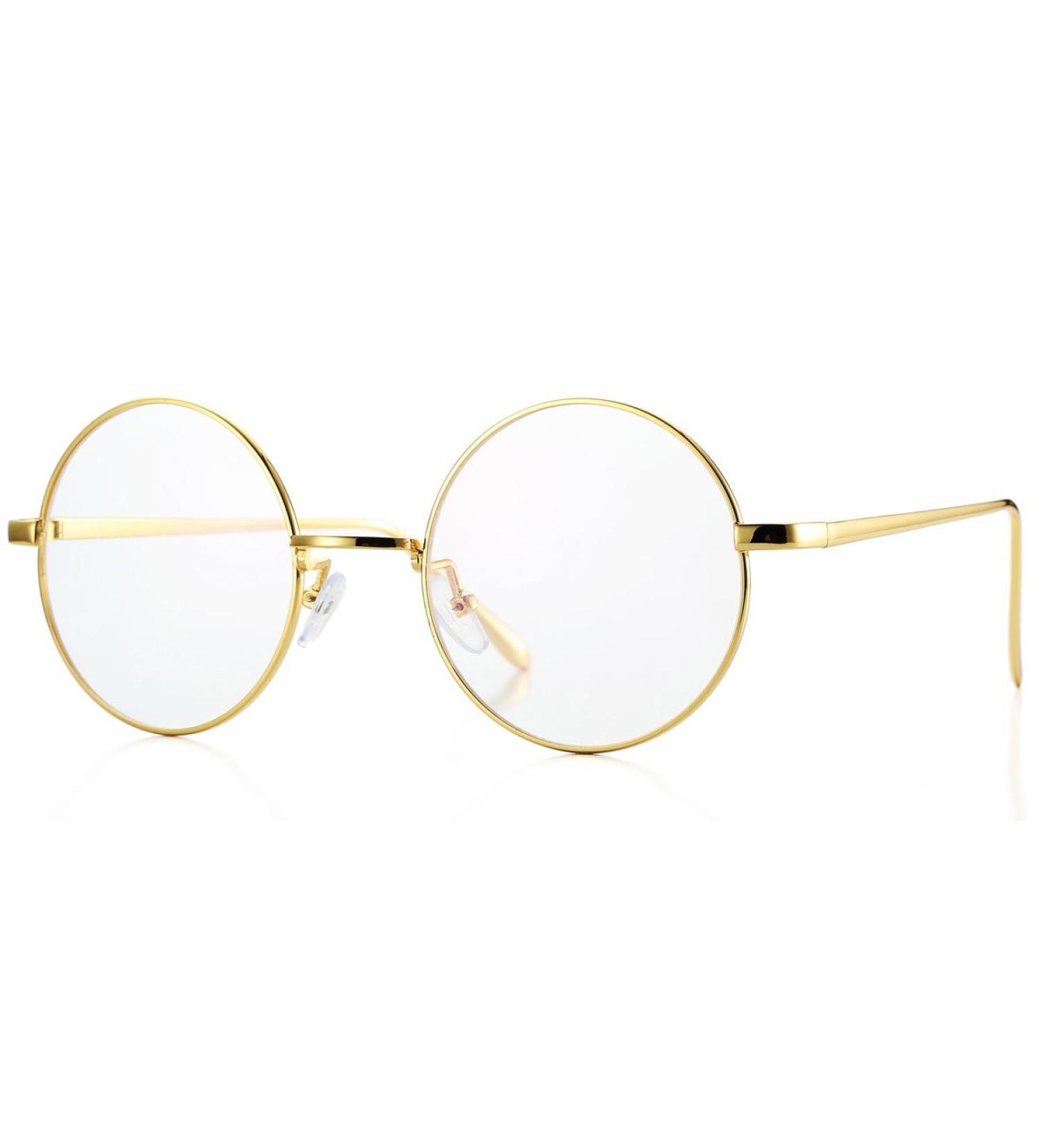 Pro Acme Retro Round Metal Frame Clear Lens Glasses - Stylish Non-Prescription Eyewear for International Shipping - Buy Online on GoSupps.com