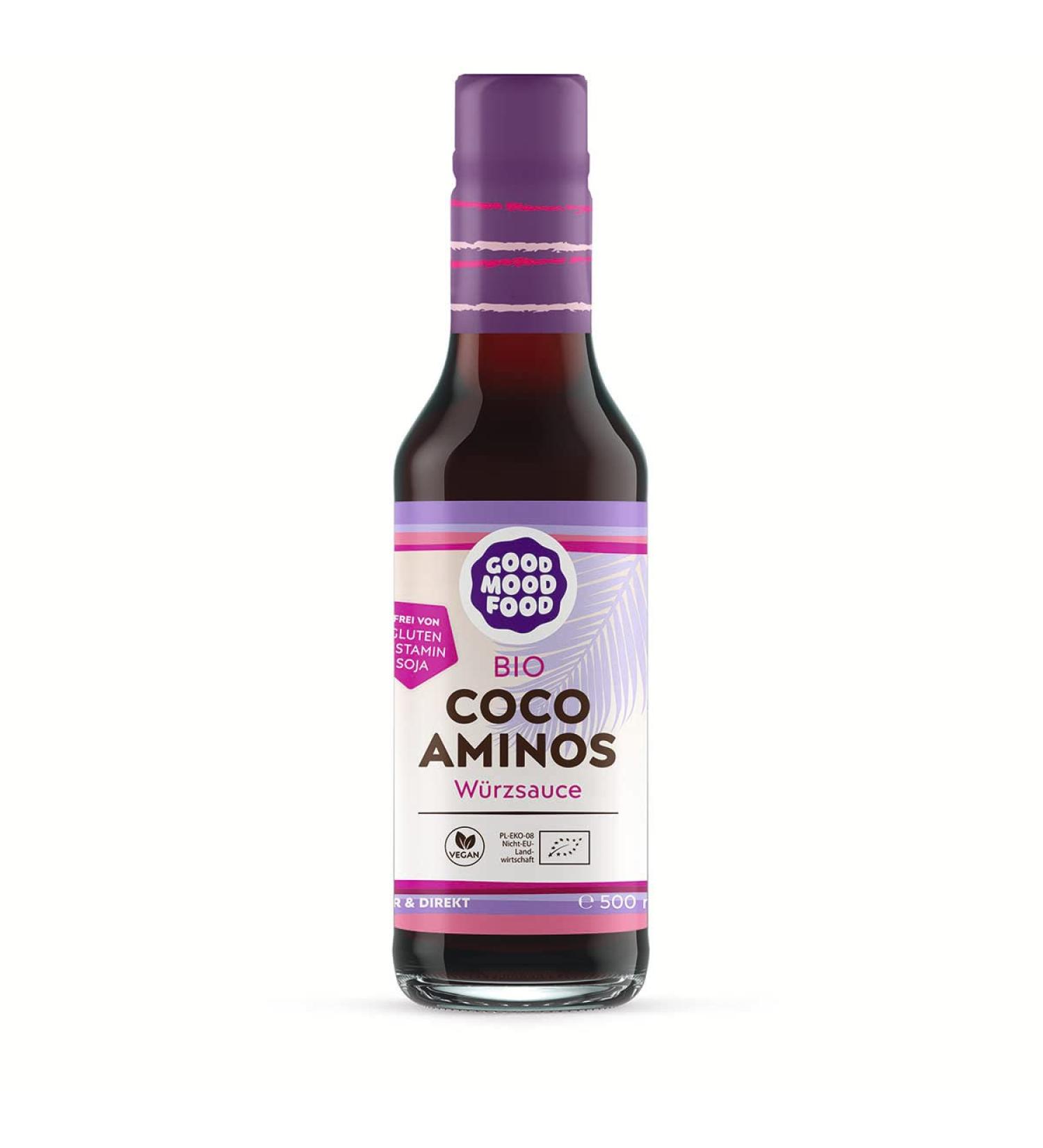 Coco Aminos Seasoning Sauce 500ml Organic Vegan Soy Sauce Alternative | Gluten-Free Histamine-Free Soy-Free - Goodmoodfood - Buy Online on GoSupps.com