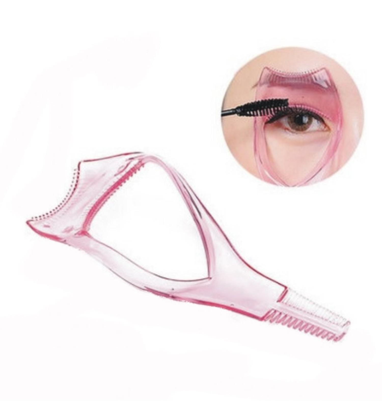 Elandy 2 PCS Pink Plastic Eyelash Mascara Guard & Comb - Perfect Lash Separator Applicator Guide - Buy Online on GoSupps.com