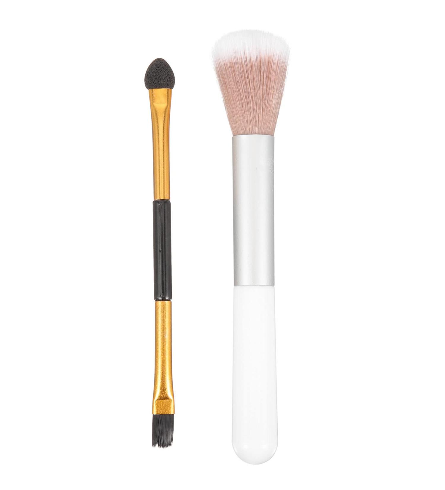 Healvian 2pcs Eye Shade Highlighter Brush Blend Makeup Brush For Eyeshadow and Liner Makeup Tools Double Head Eyeshadow Makeup - Buy Online on GoSupps.com