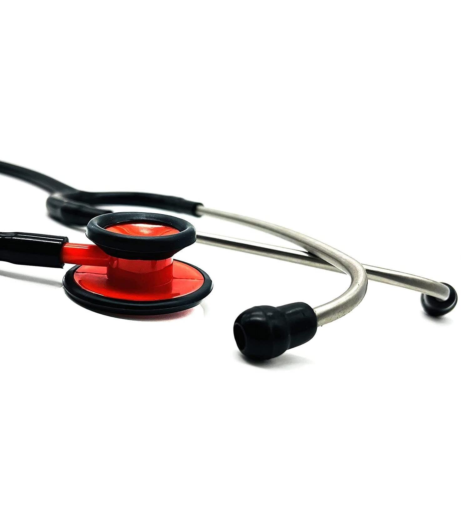 Waterproof Red & Black Matte Stethoscope for Doctors Students & Clinicians Reliable & Stylish Medical Equipment - Buy Online on GoSupps.com