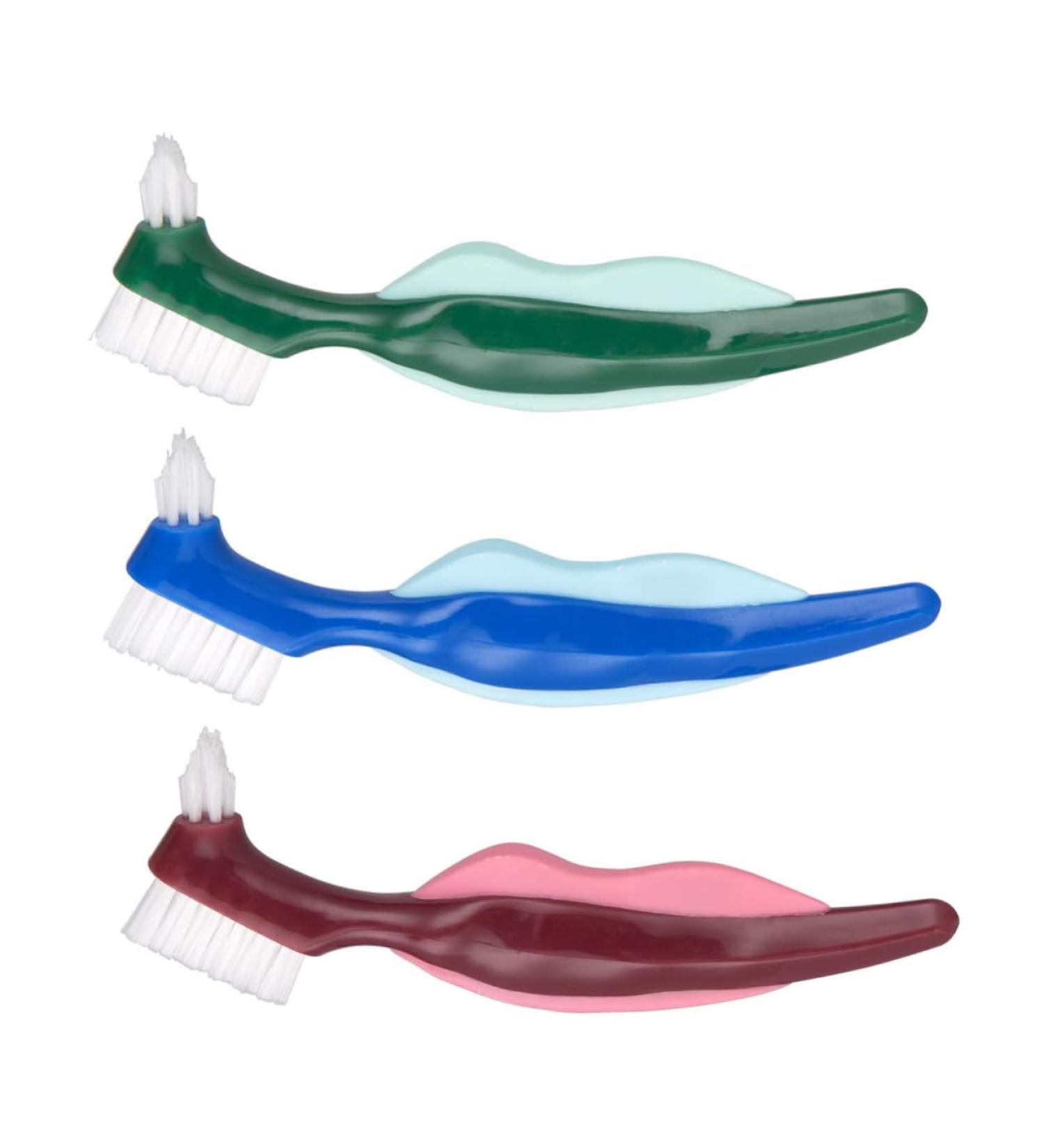Minkissy Double-Headed False Toothbrush Cleaner - Self-Adhesive 3 Pack for Easy Dental Care - Buy Online on GoSupps.com