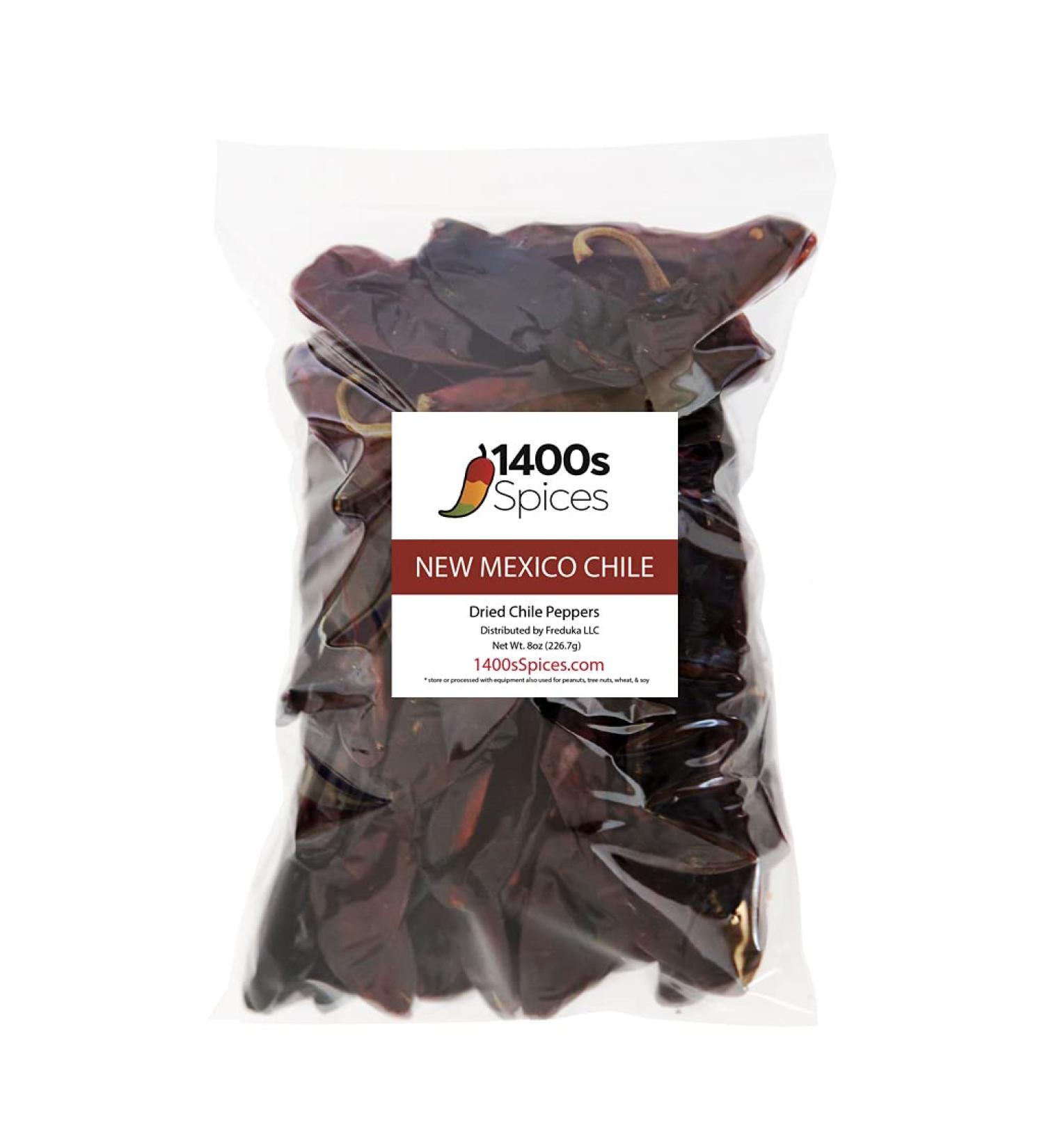 8oz New Mexico Dried Whole Chile Peppers - Authentic Mexican Chili Seco Pods by 1400s Spices - 8 Ounce (Pack of 1) - Buy Online on GoSupps.com