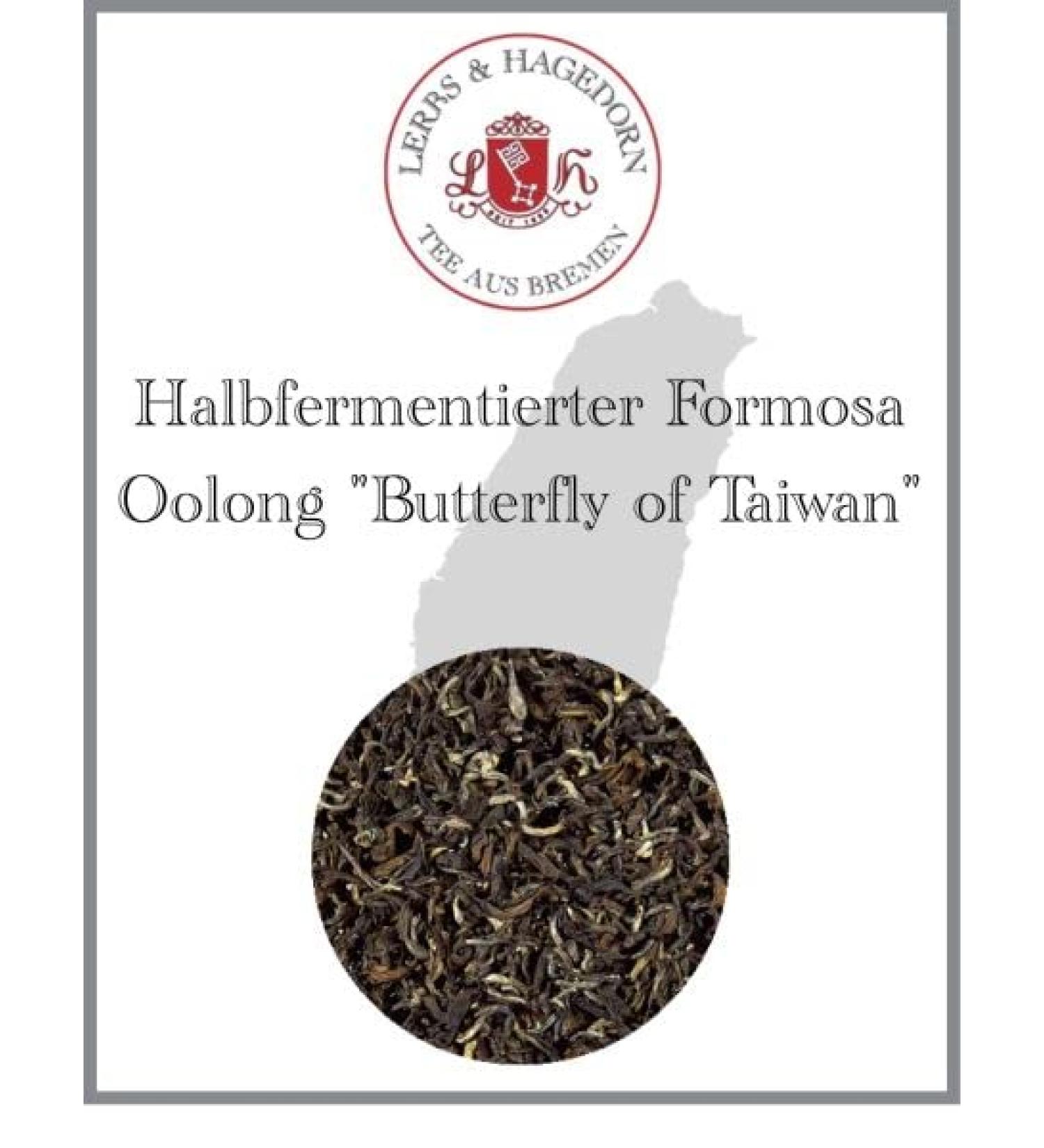  Lerbs & Hagedorn Lerbs & Hagedorn Semi-fermented Tea Formosa Oolong Butterfly of Taiwan | Note of Light Black Tea Pleasant Sweet Slightly Bread - 1kg (about 81 liters) - Buy Online on GoSupps.com
