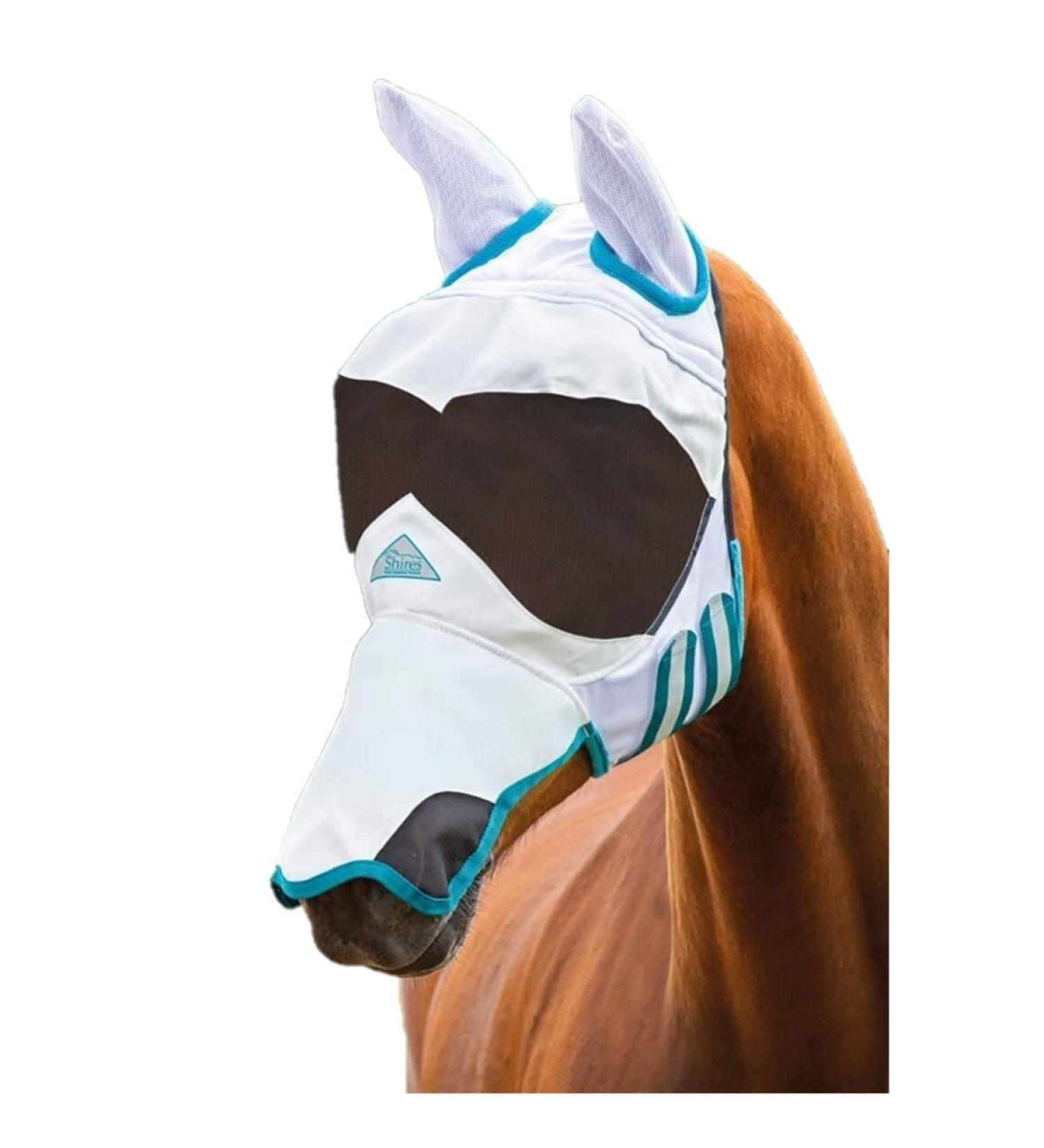 Shires Ultra Pro Fly Mask - White: Full