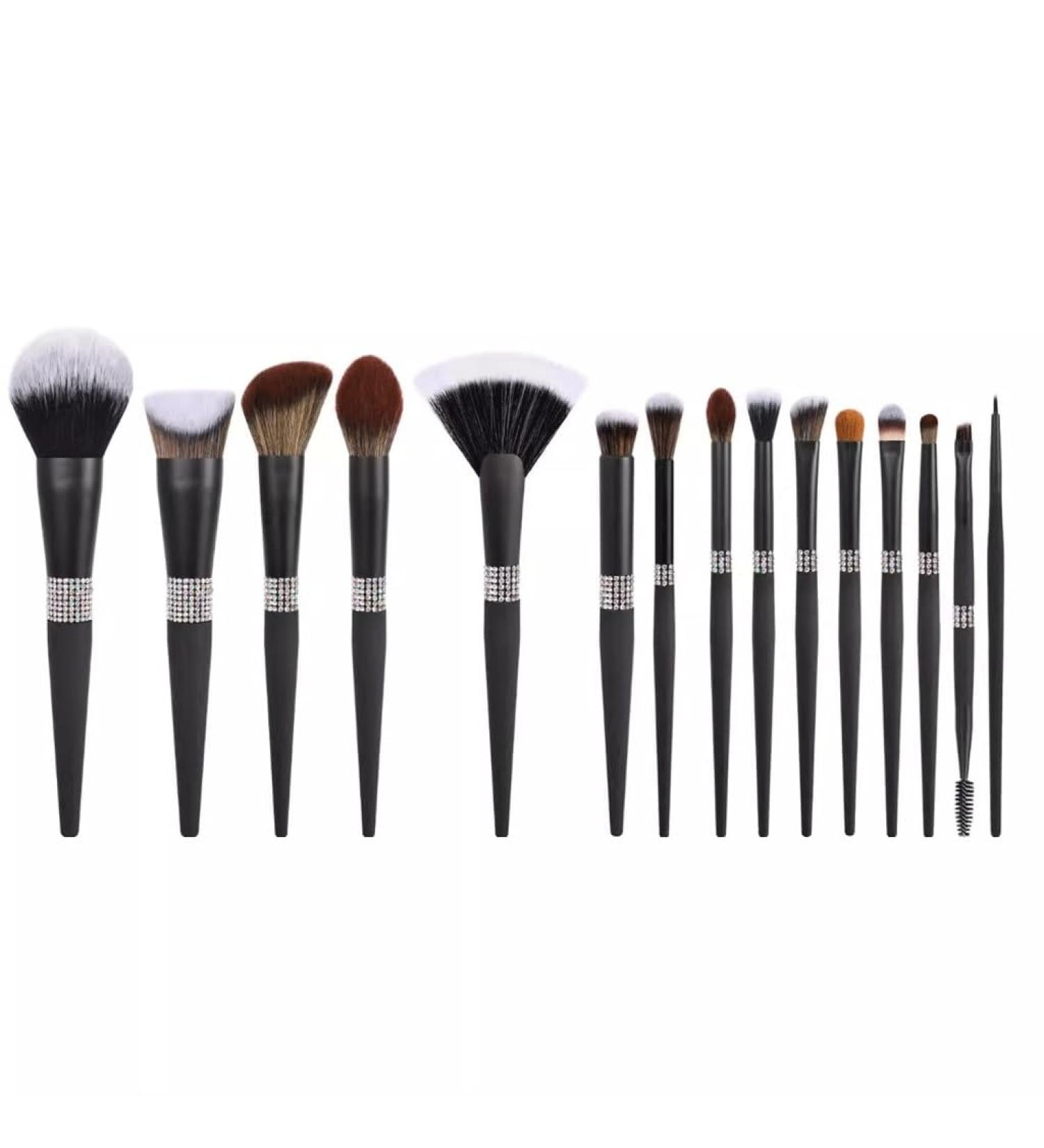Buy 15 Premium Matte Black Makeup Brushes - Cross-Border Queen Series - High-End Quality - Buy Online on GoSupps.com