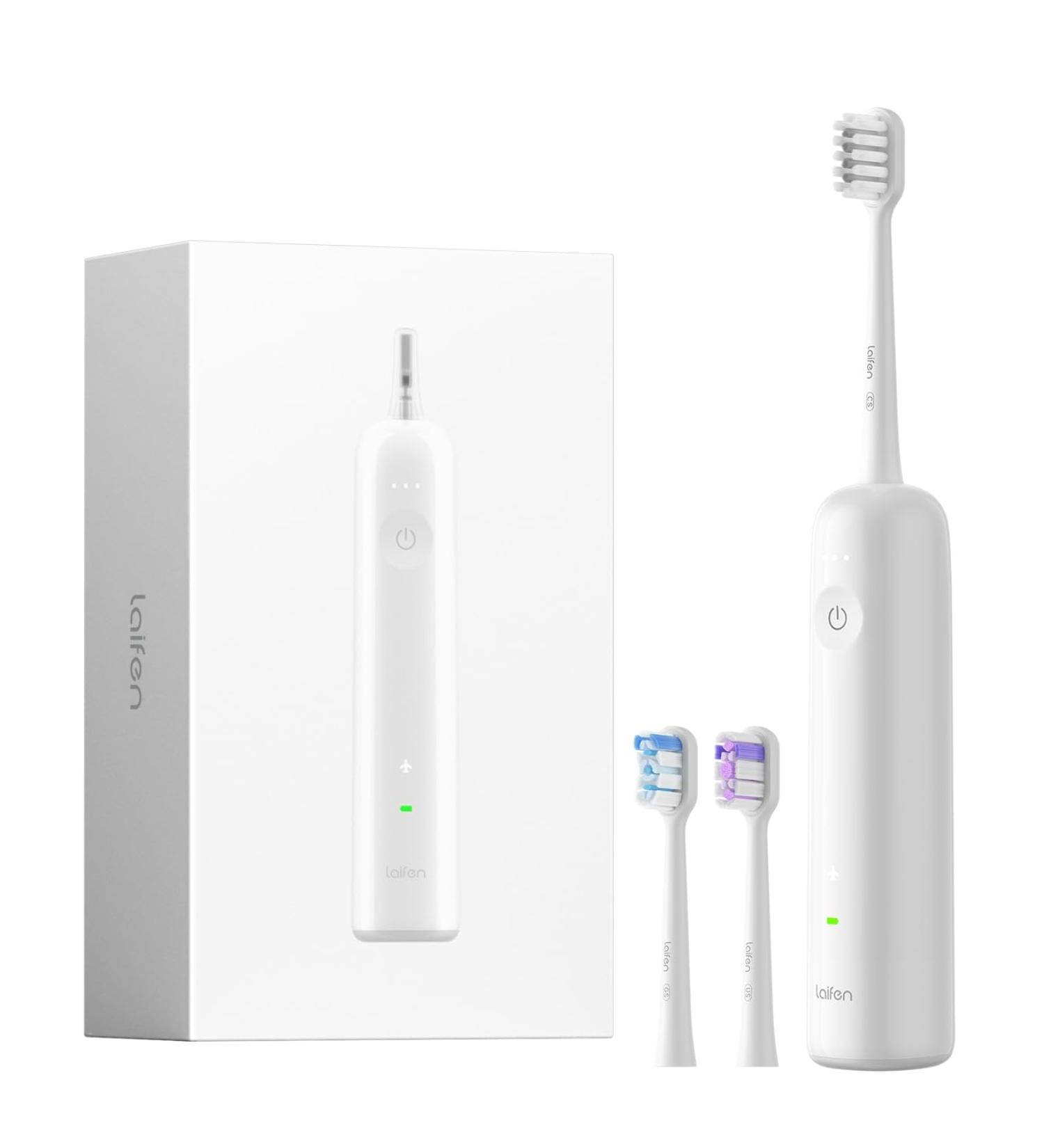 Laifen Wave Electric Toothbrush - Sonic Vibration IPX7 Waterproof Magnetic Rechargeable 3 Brush Heads - Ideal for Travel & Adults - Buy Online on GoSupps.com