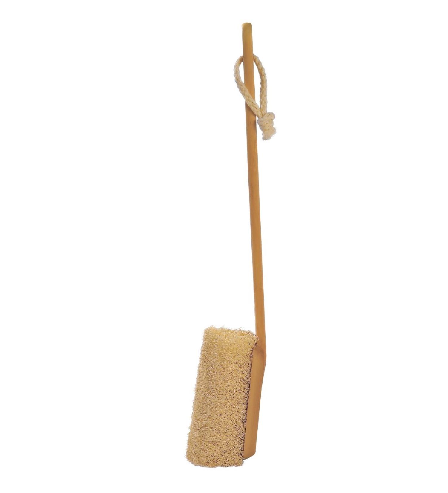 Croll & Denecke massage brush made of loofah with removable handle