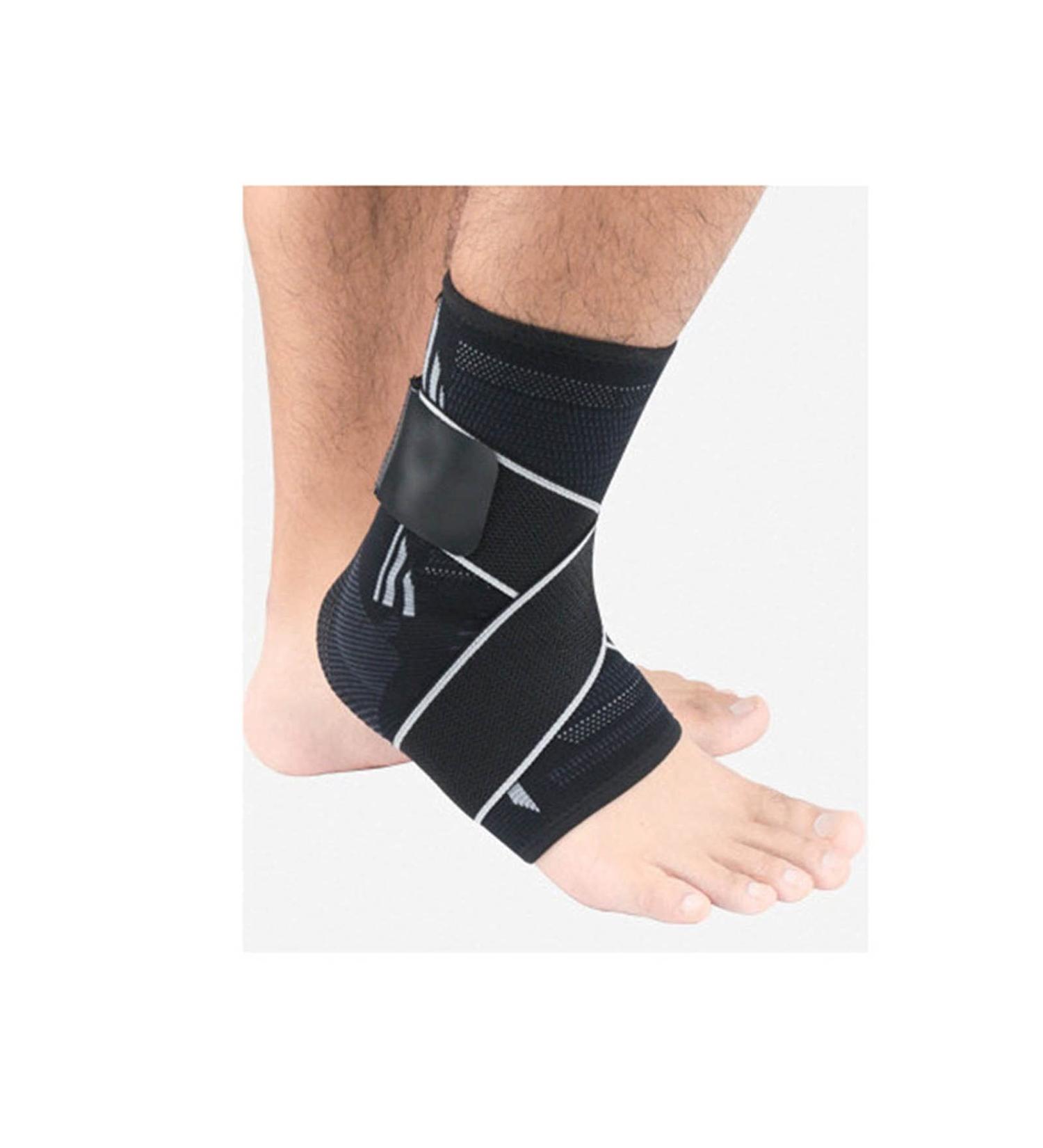 Buy Adjustable Ankle Brace for Basketball & Running - Comfortable Compression Support for Heel Pain & Sprains (Gray Size L - Buy Online on GoSupps.com