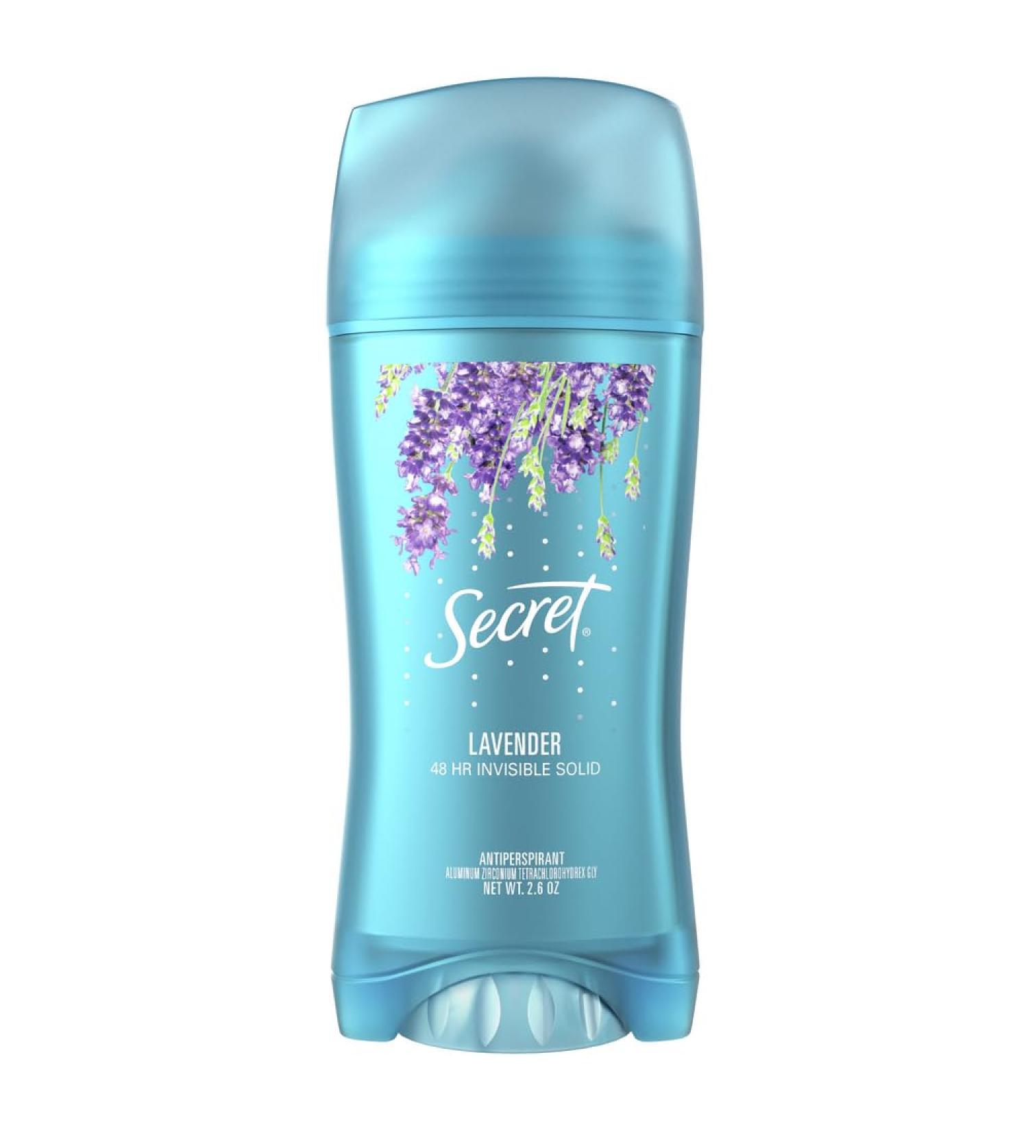 Secret Invisible Solid Deodorant Luxe Lavender 2.6 oz (Pack of 2) 2.6 Ounce (Pack of 2)