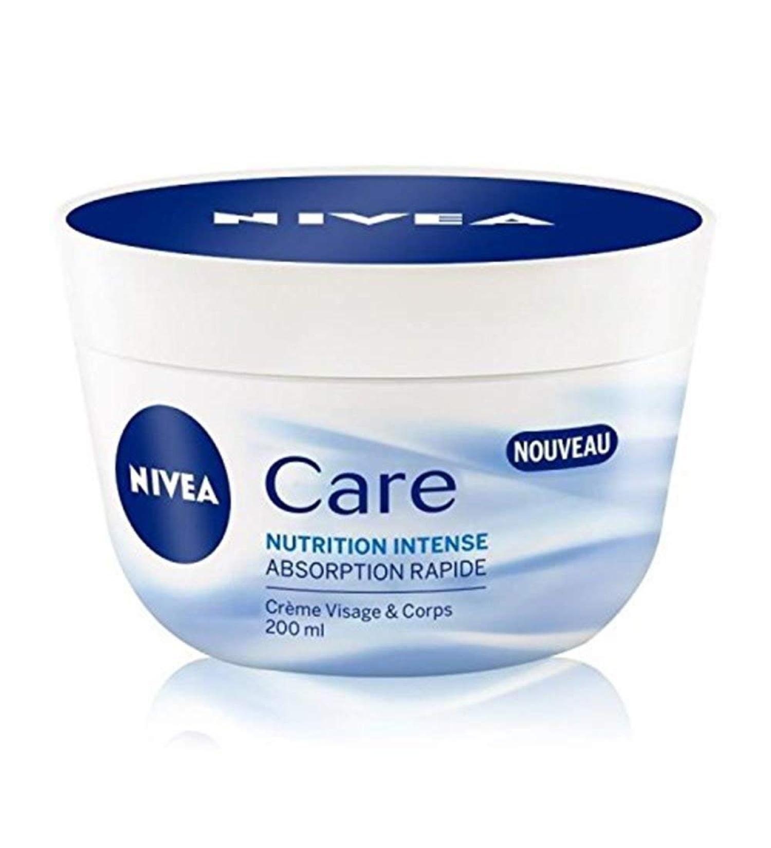Nivea Face & body cream, intense nutrition, fast absorption. - The jar of 200 ml