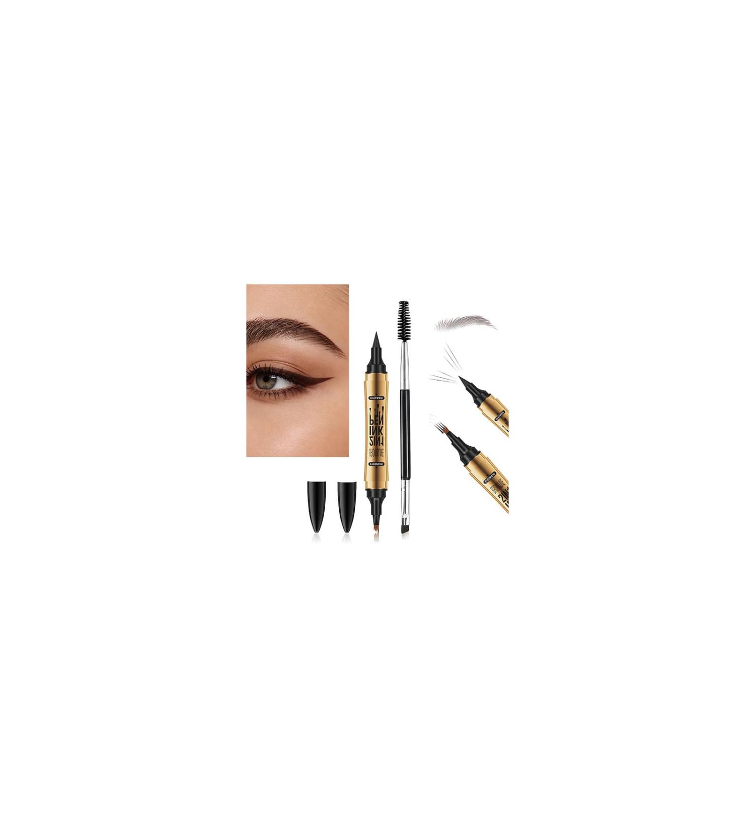 Crayon sourcils 2 en 1 tanche double extr mit stylo microblading pour sourcils l'aspect naturel stylo sourcils pour femme avec 4 pointes et pinceau pr cis - Buy Online on GoSupps.com