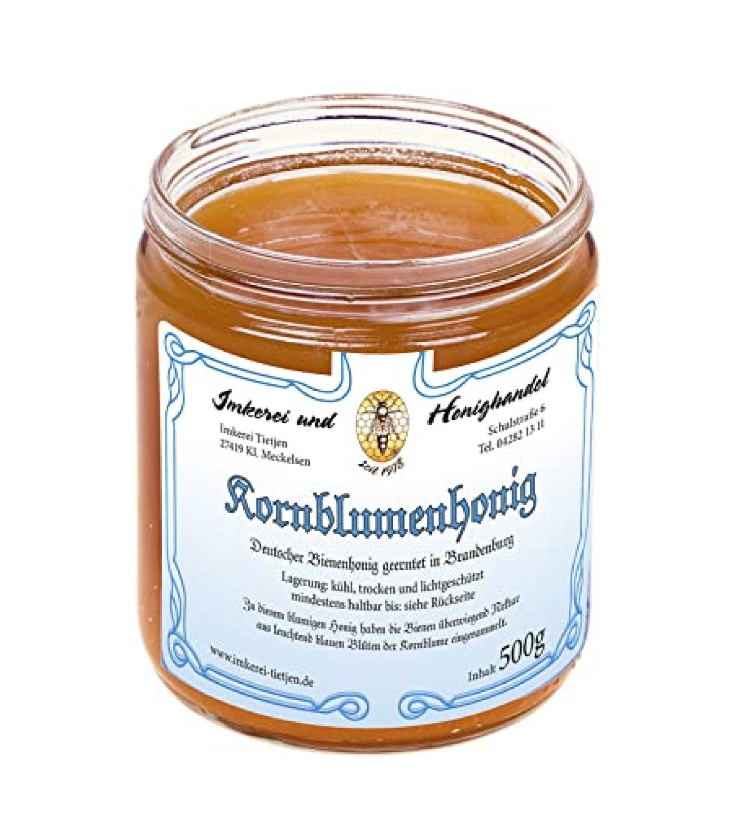 Imkerei Nordheide Cornflower honey 500 g powerfully aromatic natural raw honey from beekeeper Nordheide German honey from the beekeeper - Buy Online on GoSupps.com