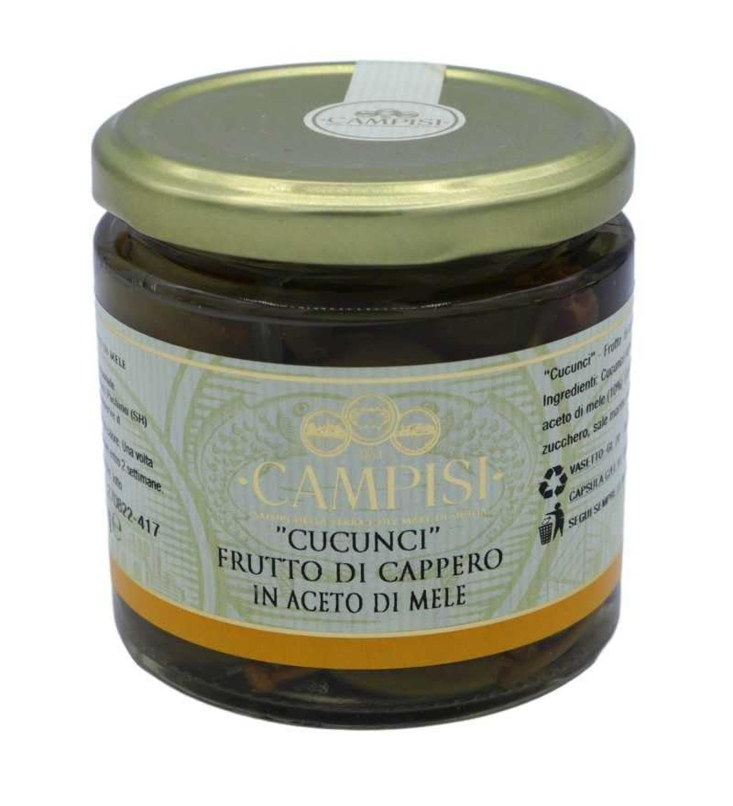 Campisi Cucunci Capers in Apple Cider Vinegar - 230g | Premium International Shipping Available - Buy Online on GoSupps.com