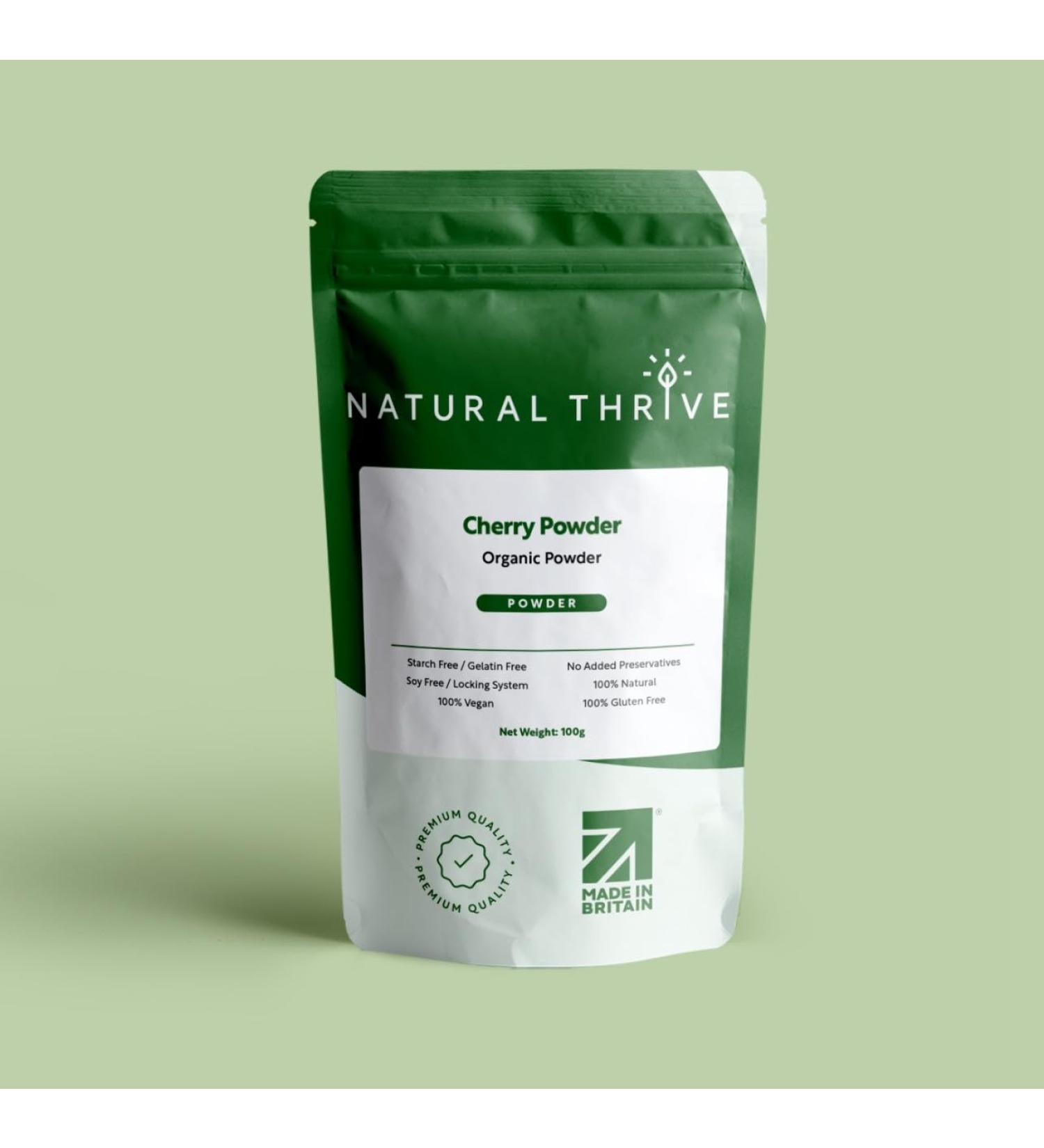 Organic Cherry Powder - Natural Antioxidant & Flavor Enhancer - Vegan Gluten-Free Non-GMO - Ideal for Smoothies & Baking - Buy Online on GoSupps.com