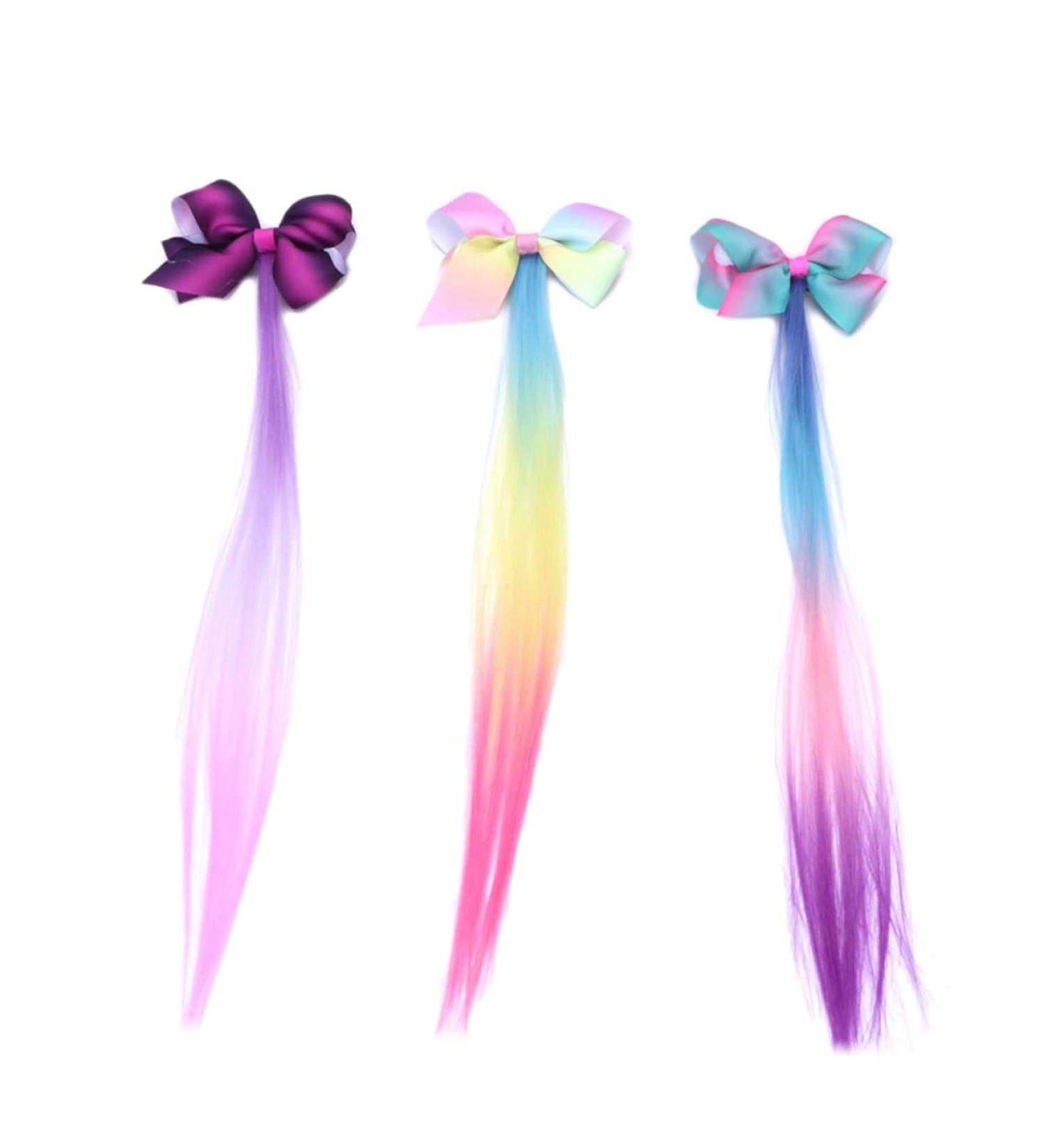 FRCOLOR Kids bow hair s hair s for kids Gradient hairpins Periwig hair s color wigs girl hair s girls' hair s headdress for girls toddler ribbon issue card top Ribbon - Buy Online on GoSupps.com