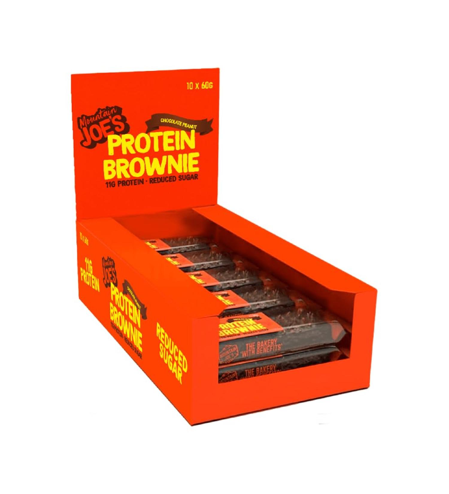 Mountain Joes Protein Brownie 10x60g (Chocolate Peanut)