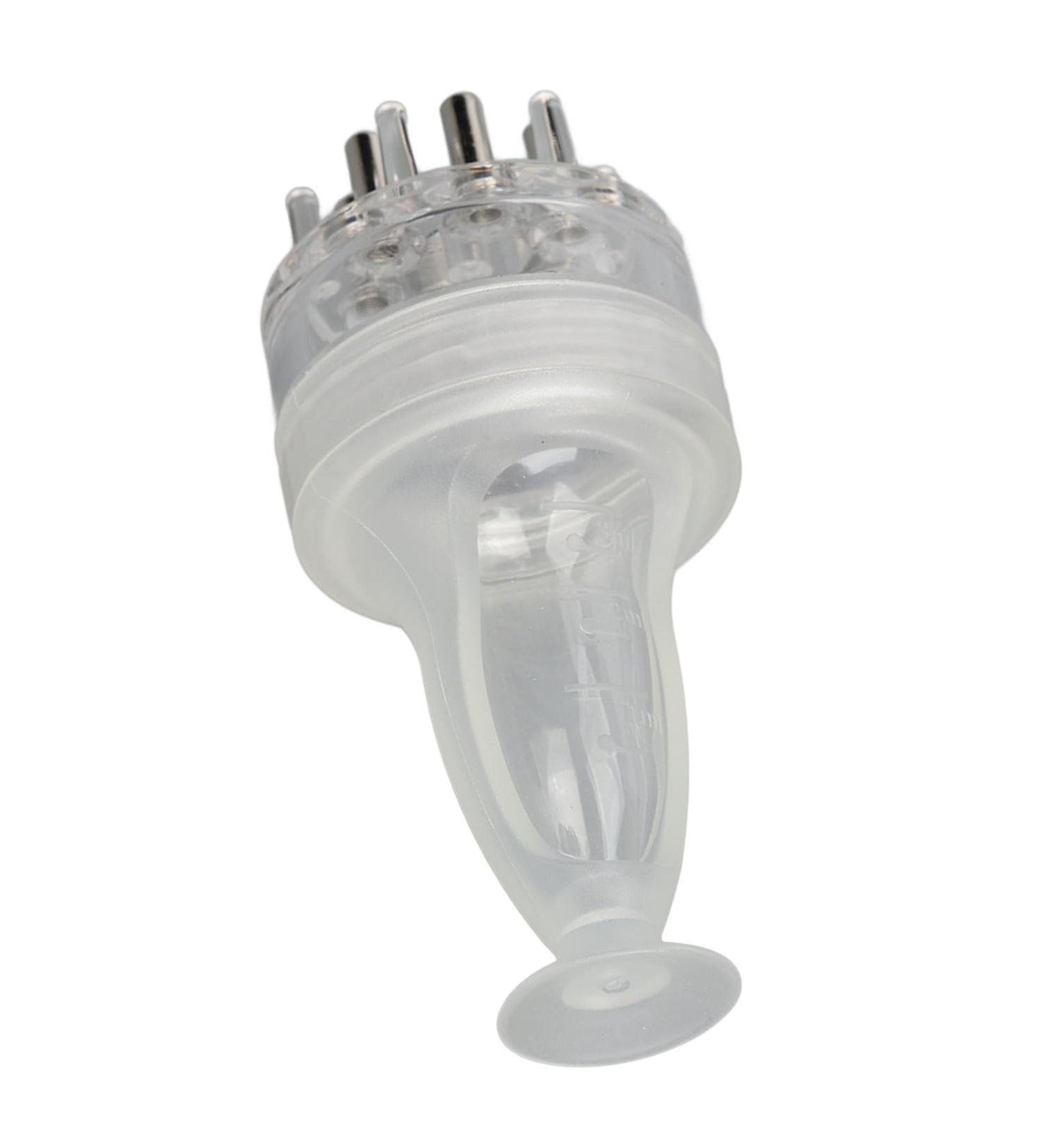 Scalp Applicator Comb Accurate Dosing 3ml Ball Root Comb Applicator Transparent Leakproof for Hair Care (Transparent White) - Buy Online on GoSupps.com