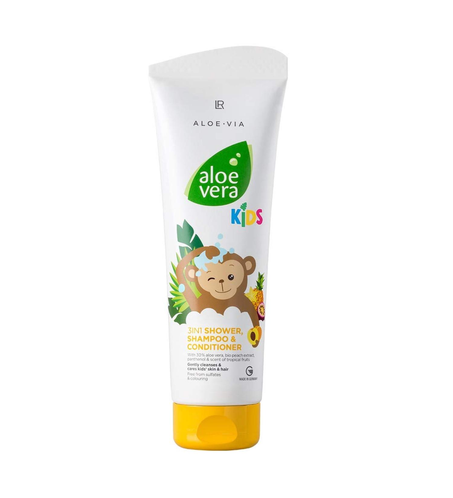 LR Health & Beauty LR Aloe Vera Kids 3-in-1 Shower Gel Shampoo and Conditioner for Children