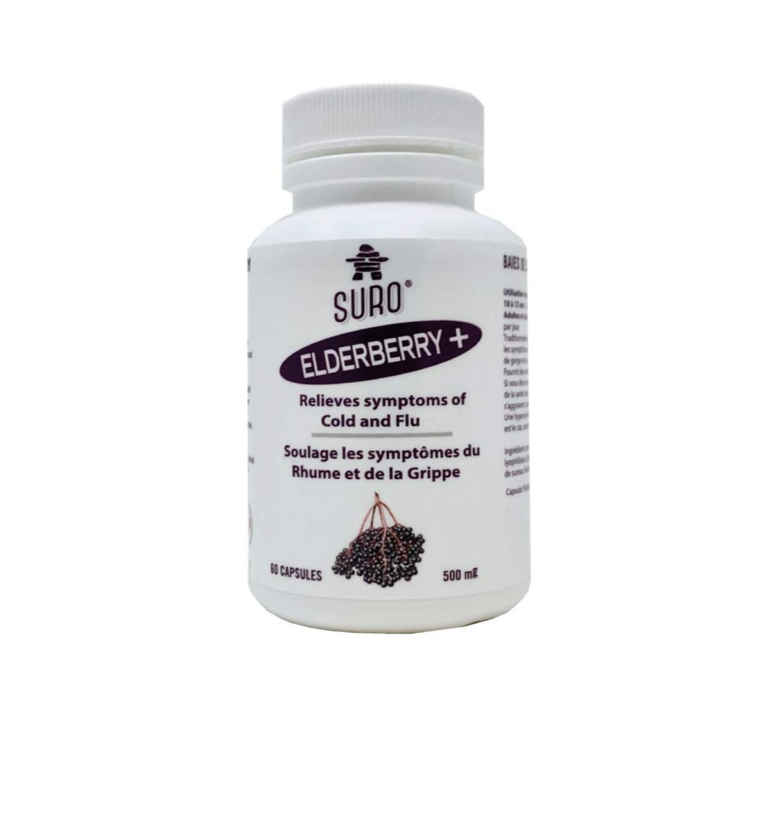 SURO Organic Canadian elderberry capsules 60 count - Buy Online on GoSupps.com