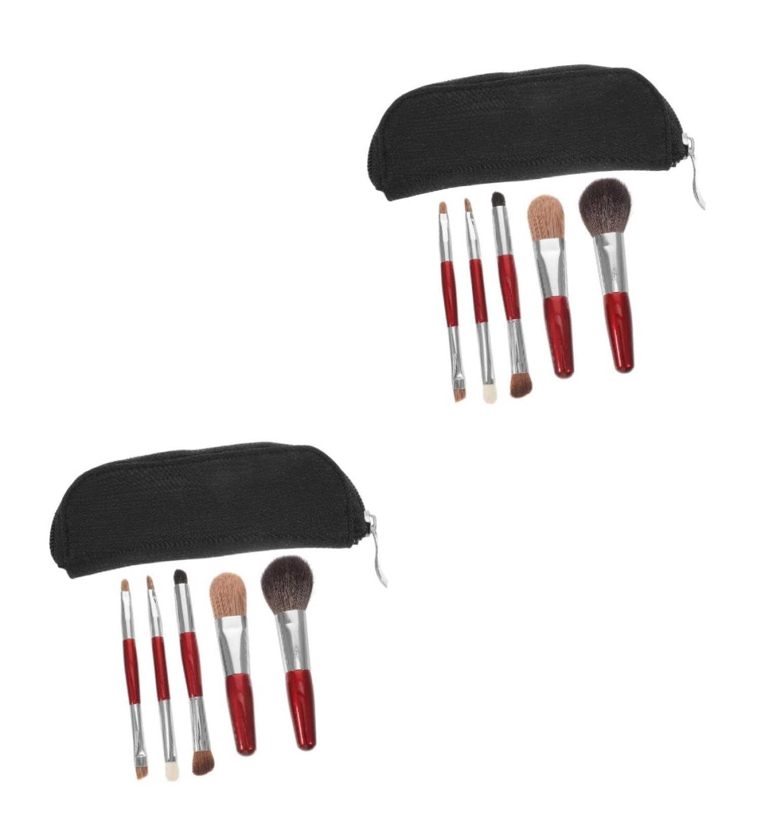 minkissy 2 Sets Makeup Brush with Bag Cosmetics Supply Lip Brush Face Makeup Brush Girl Makeup Brush Cosmetics Brush Powder Makeup Girl's Eyeshadow Brush Handle Brush Miss Fabric The Face - Buy Online on GoSupps.com