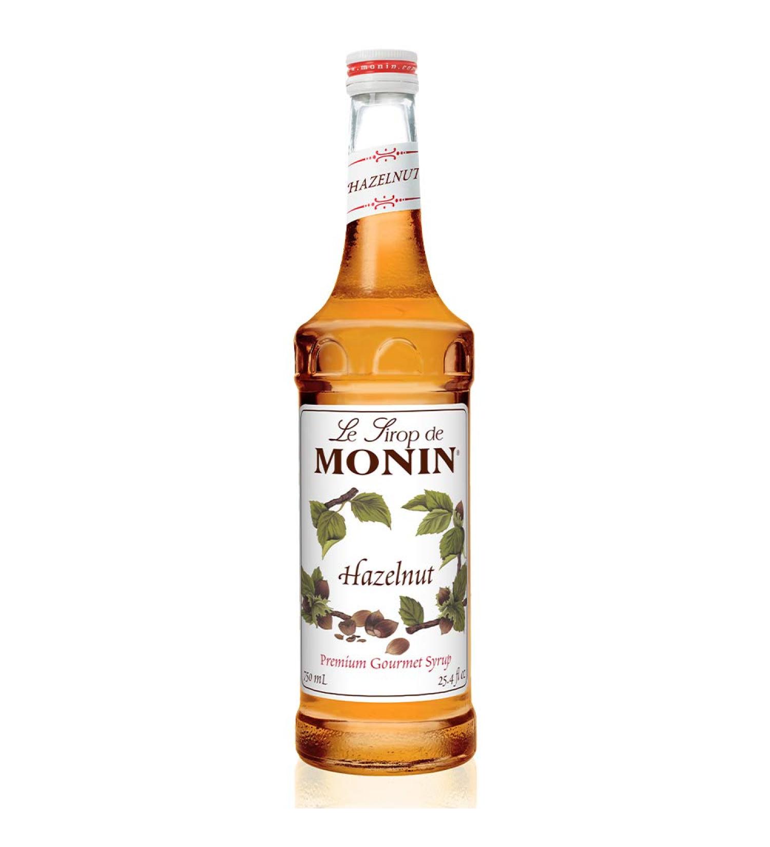 Monin Hazelnut Syrup 750ml - Nutty Caramelized Flavor for Mochas, Lattes & Cocktails | Non-GMO & Gluten-Free - Buy Online on GoSupps.com