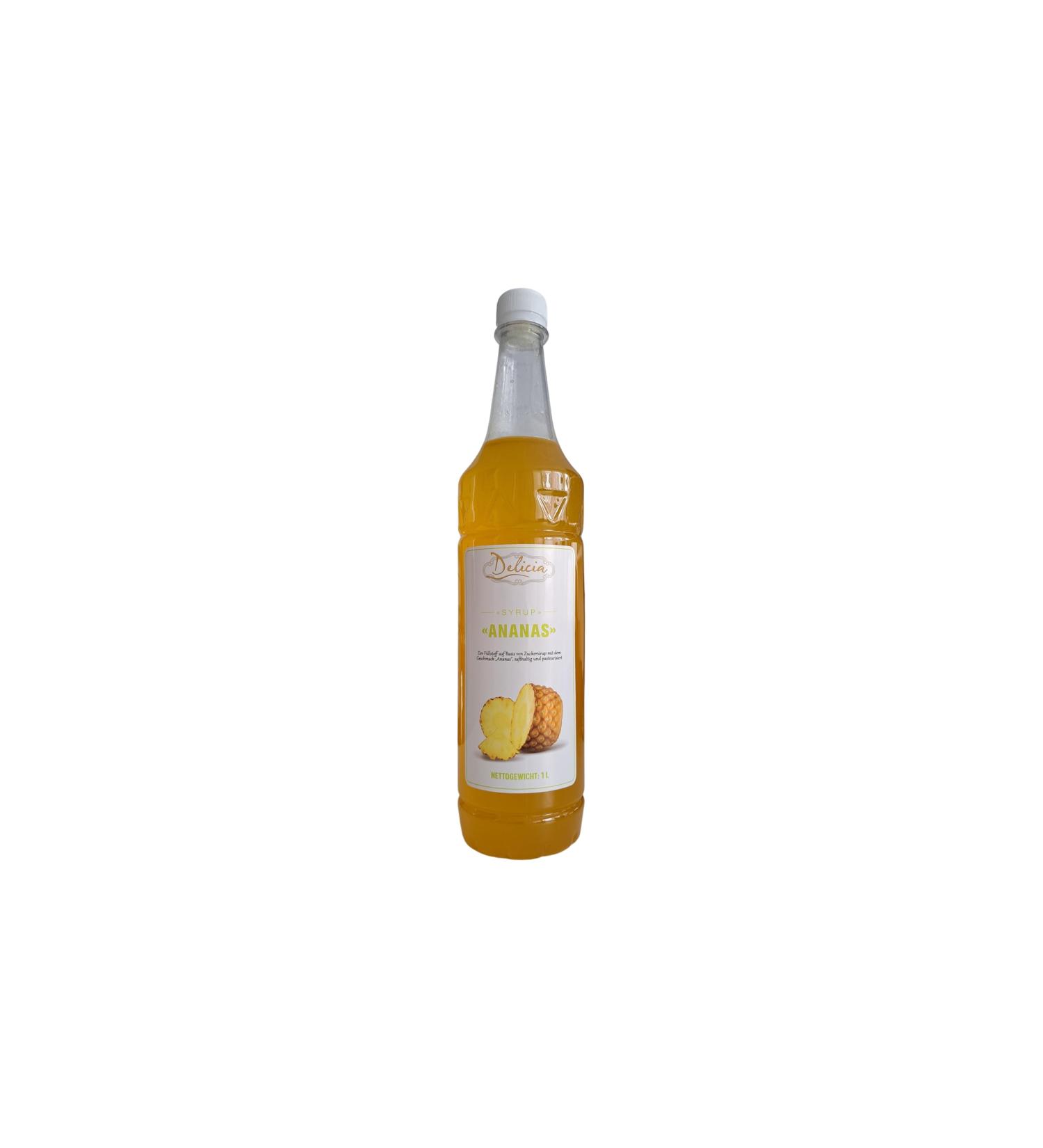 "Pineapple" desserts syrup |Seductive Delicia syrup in a 1l bottle |Sweet agents can be used in versatile - they develop their creativity