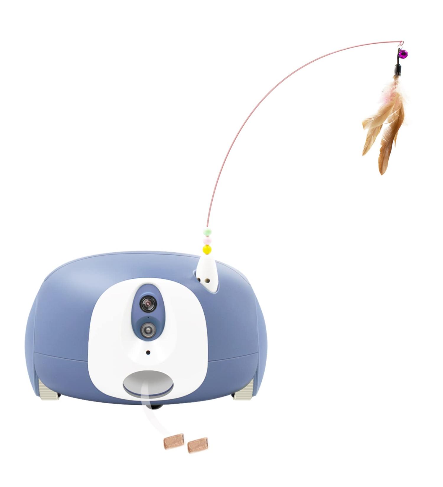 Pumpkii Home Robot Pet Camera with Treat Dispenser, App Control, 2-Way Audio, 1080P HD Camera, Night Vision | Interactive Cat Dog Toy - Buy Online on GoSupps.com
