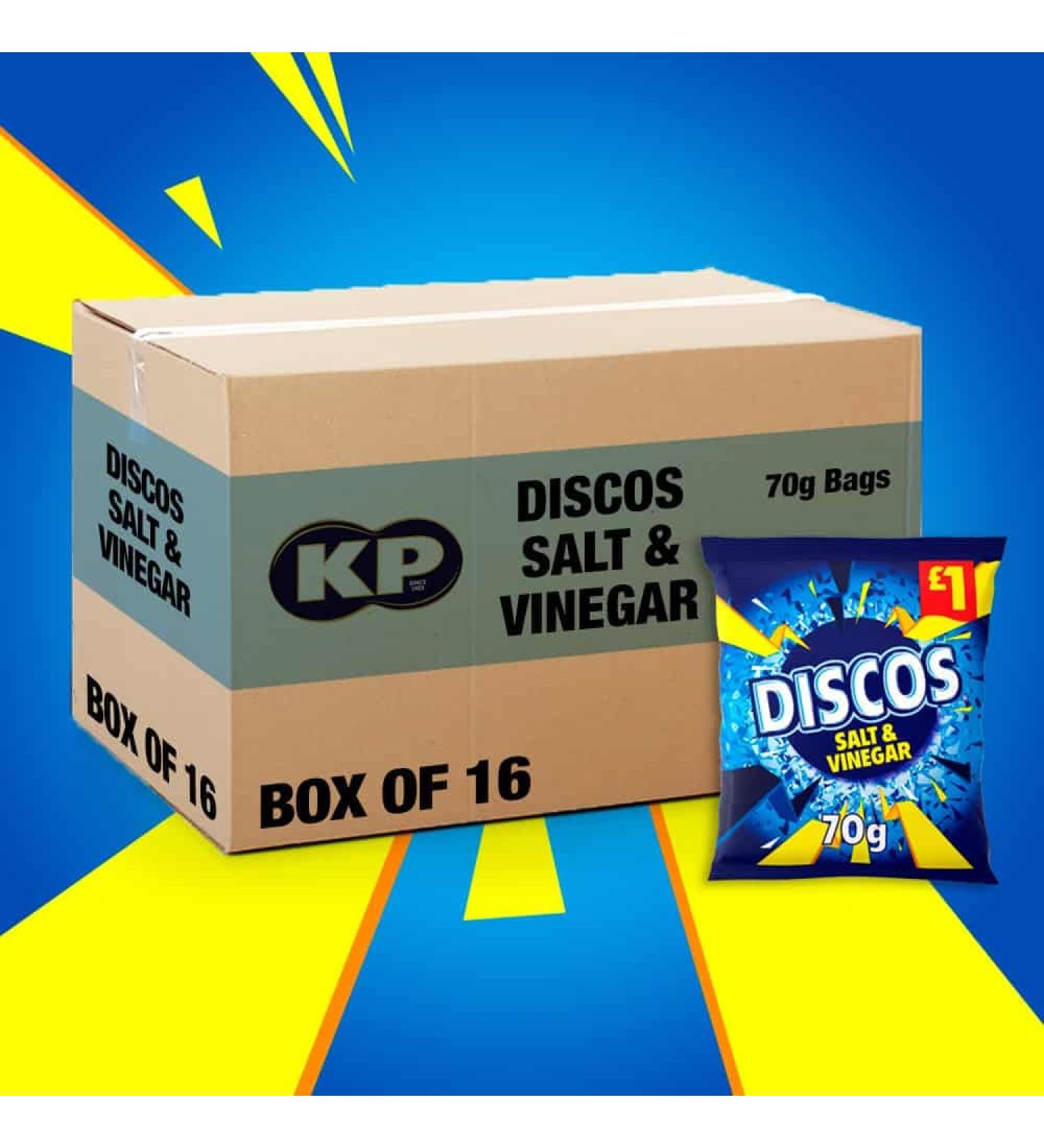 Discos Salt & Vinegar Flavour 16 x 70g PMP