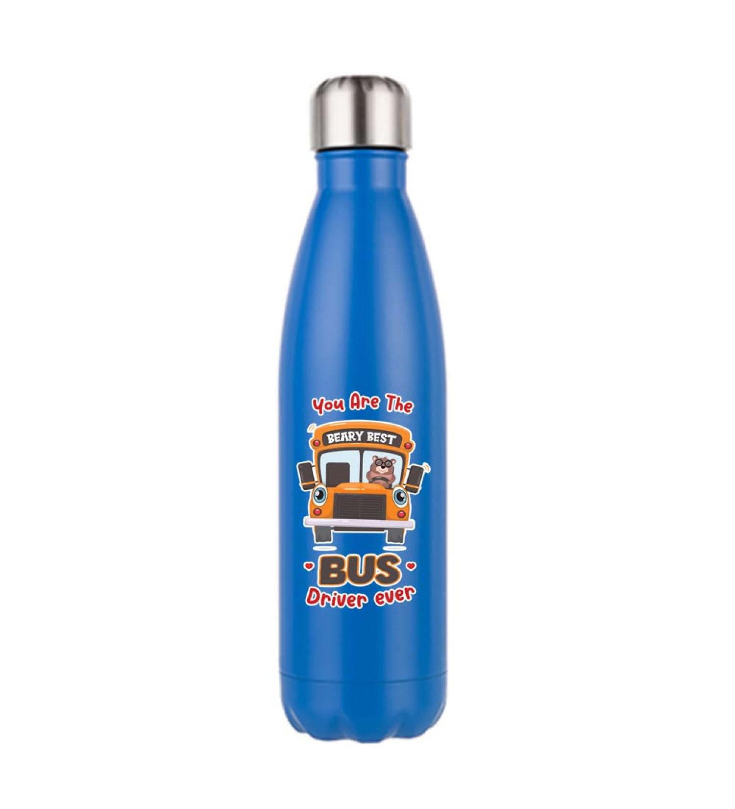 School Bus Driver Gift You are The Beary Best Bus Driver Ever Appreciation Gift 500 ML Double Walled Insulated Stainless Steel Cola Bottle. (Matt Dark Blue) - Buy Online on GoSupps.com