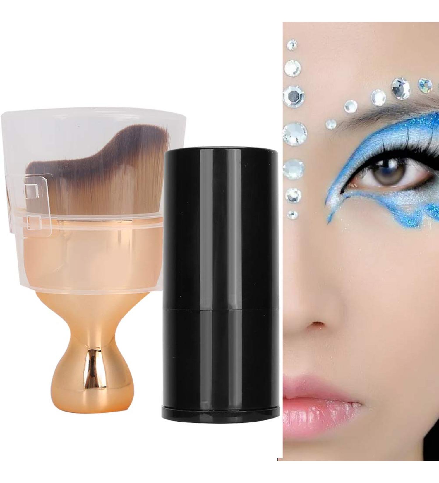 Makeup Brush Curve Yellow Black Portable Foundation Brush for Women Girls - Buy Online on GoSupps.com