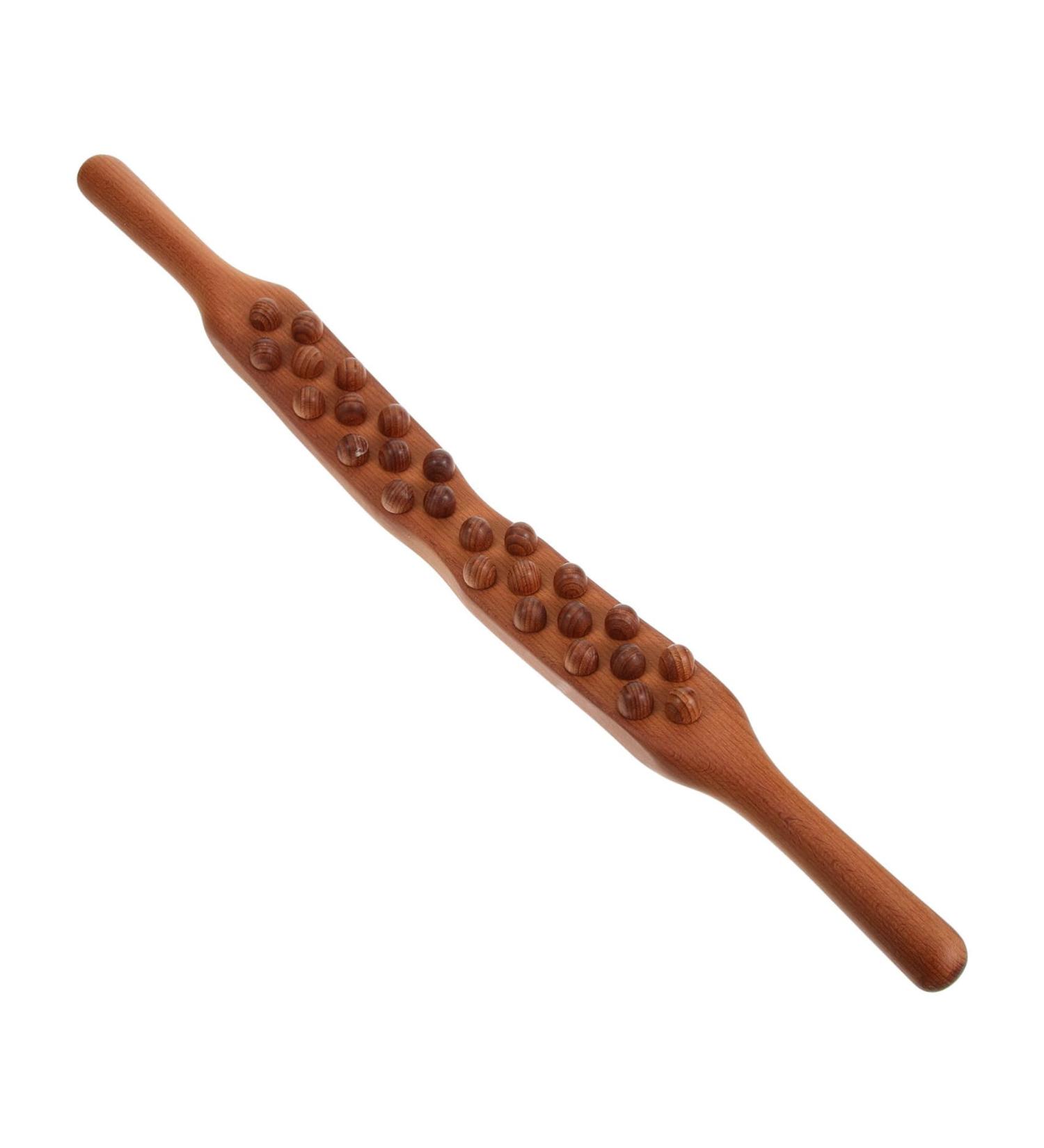 Goohochy Wooden Massage Bars - Three Rows Rollers for Body Relief | Perfect Gifts for Colleagues & Work Friends - Massage Tab Roller & Scratch Stick - Buy Online on GoSupps.com