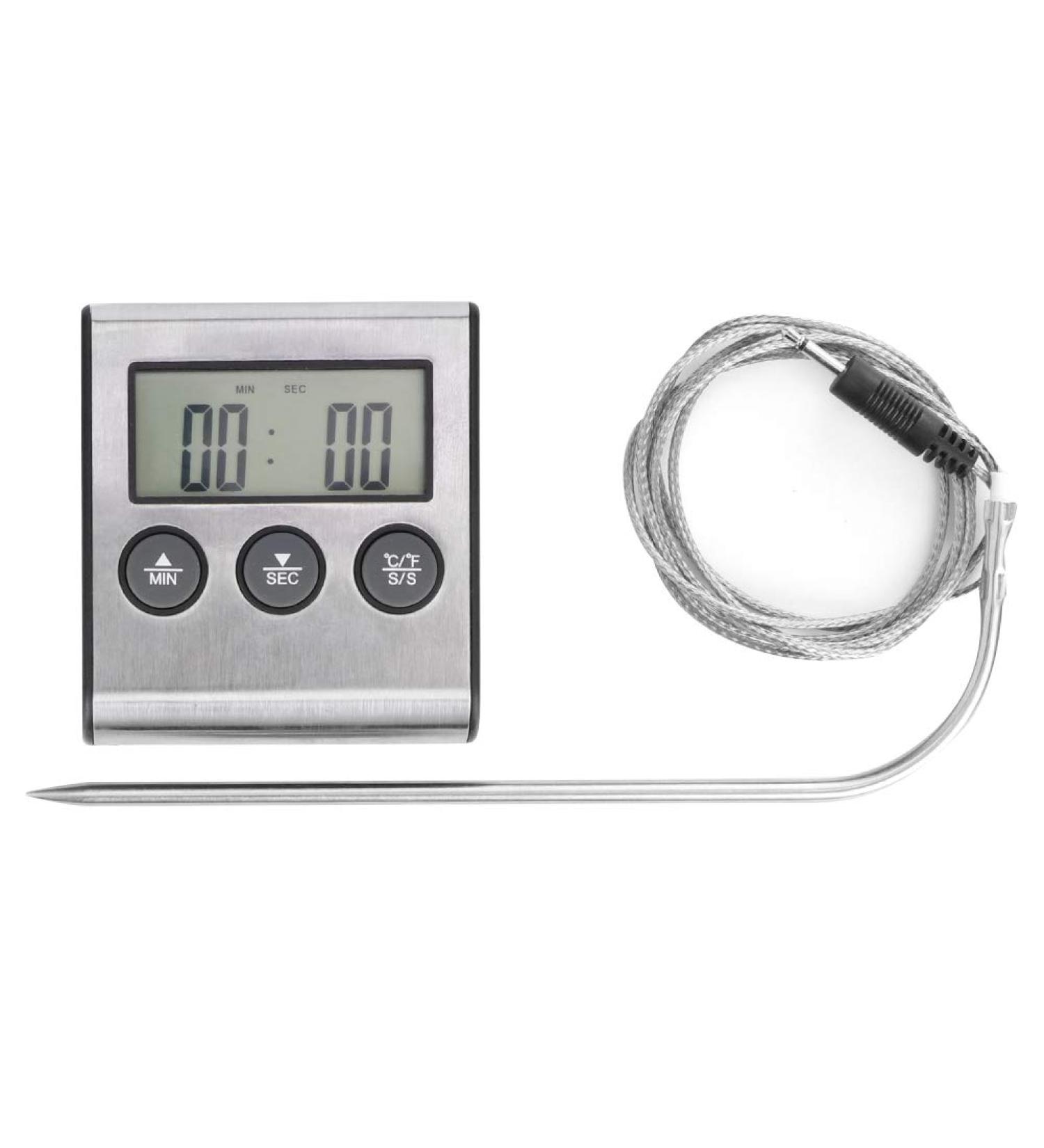 Multifunctional BBQ Grill Thermometer with Instant Reading Probe and Alarm - 50-300 F - Buy Online on GoSupps.com