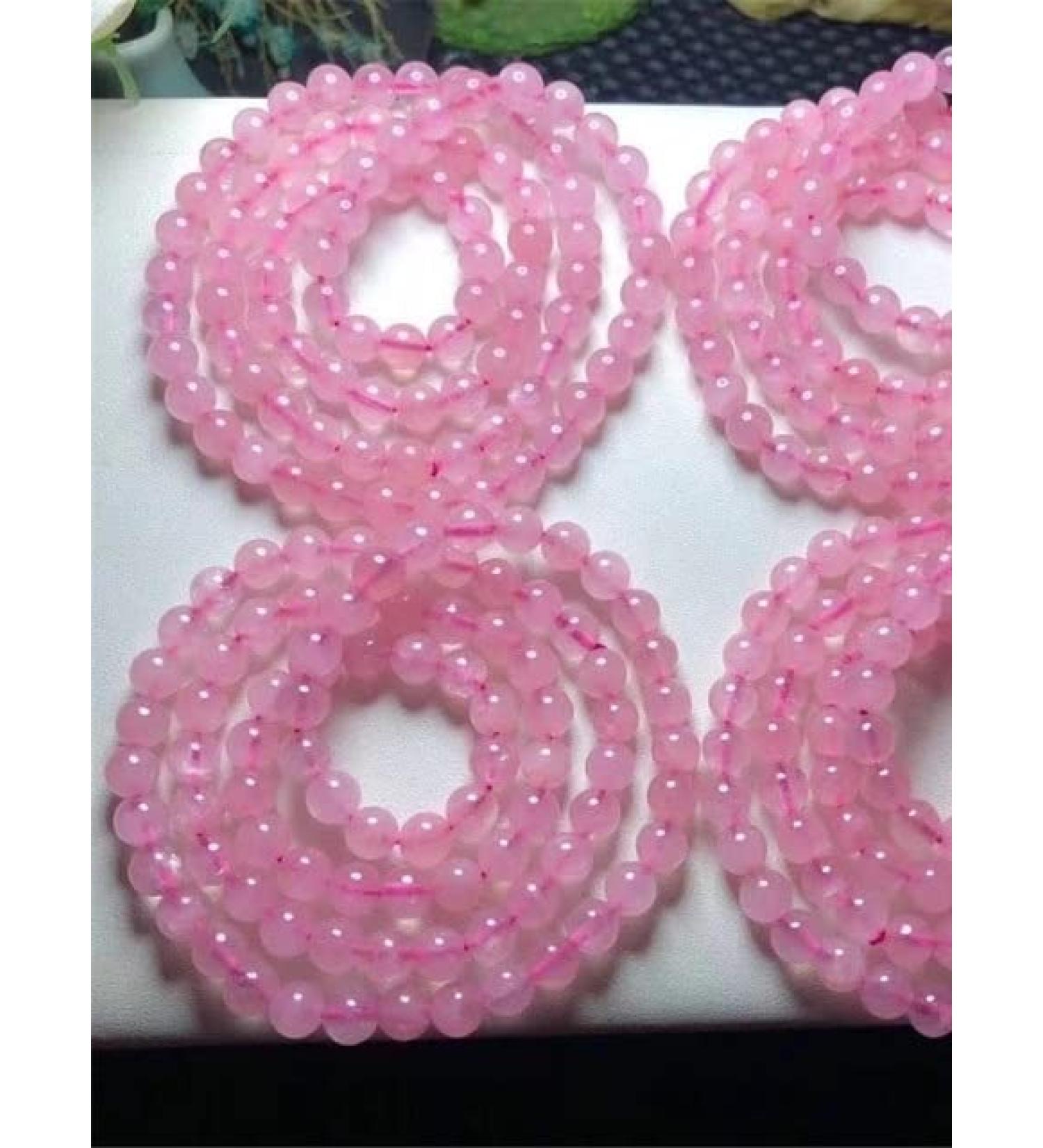 Natural Crystal Rough Natural Rose Quartz Crystals Bead Stones Wealthy Stones Bracelet Make of Tumbled Stones - (Color: Rose Crystal Size: Three Circles) - Buy Online on GoSupps.com