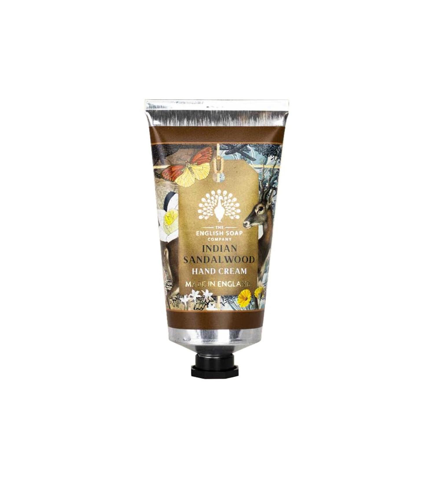The English Soap Company Anniversary Hand Cream Sandalwood Hand Cream Moisturising Hand Cream for Men and Women Indian Sandalwood Scent 75ml - Buy Online on GoSupps.com