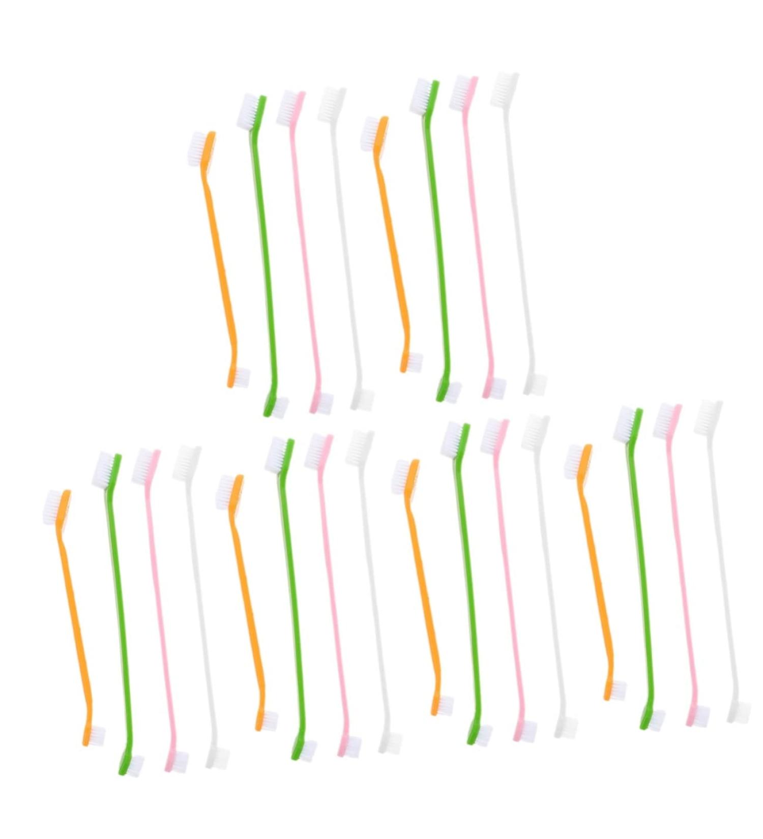 BESPORTBLE 24 Pcs Double Head Dog Toothbrush Pet Dual-head Brush Pet Toothbrush Pet Toothpaste Pet Oral Dogs Pp 1 count (Pack of 1) As Shownx3pcs - Buy Online on GoSupps.com