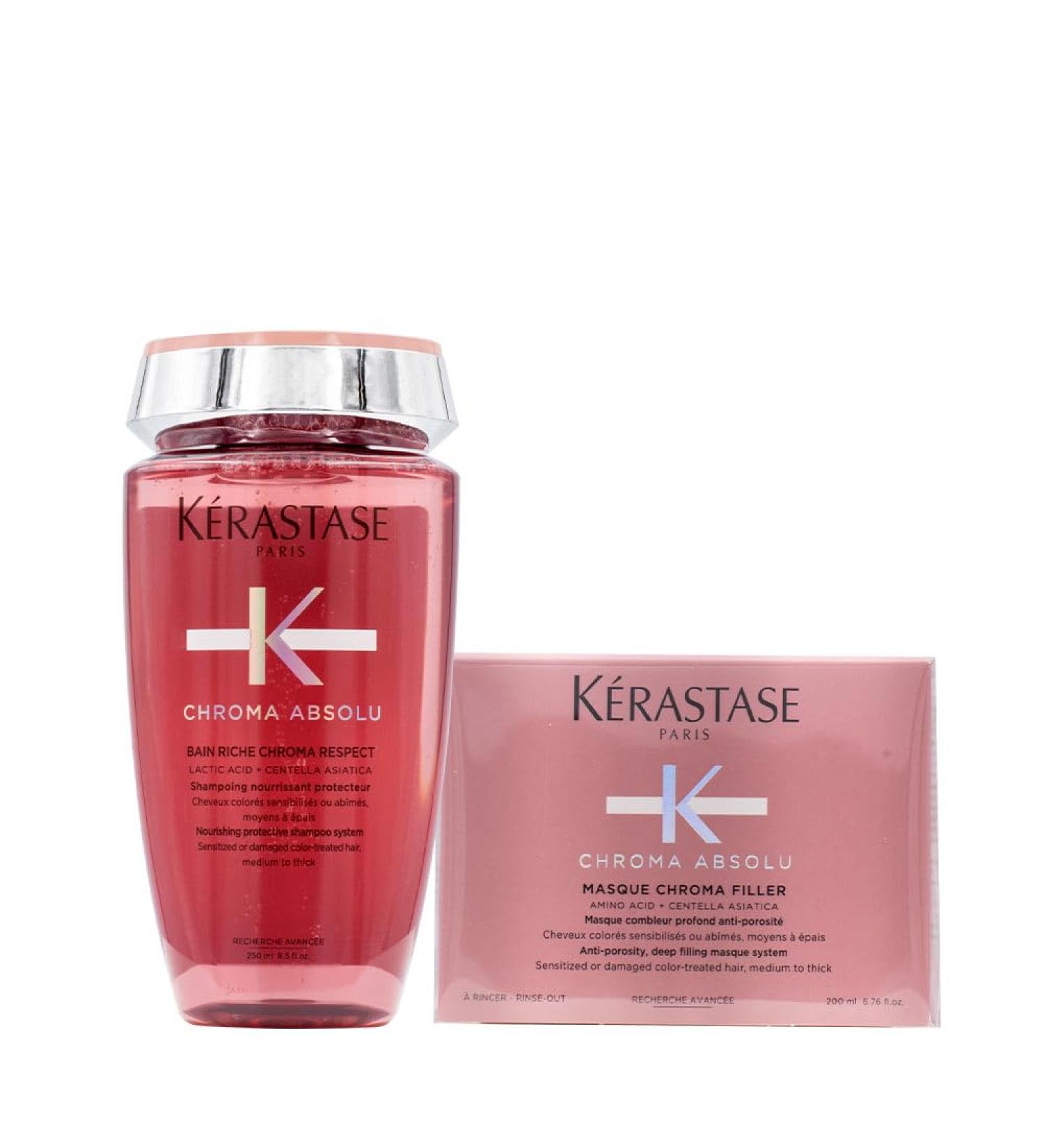 Kerastase DUO Chroma Absolu Bain Riche Shampoo 250 ml and Chroma Absolu Mask 200 ml