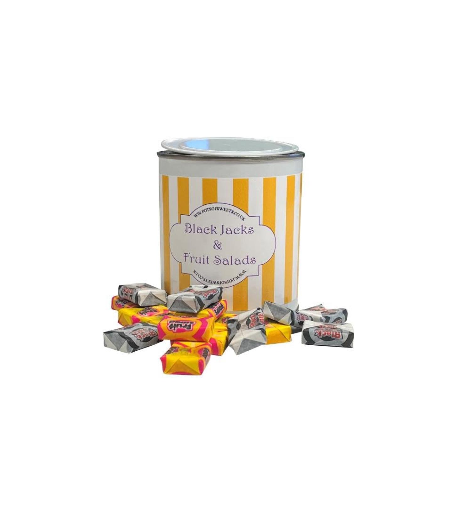 300g Paint Pot Tin of Black Jacks and Fruit Salads Sweets - Buy Online on GoSupps.com