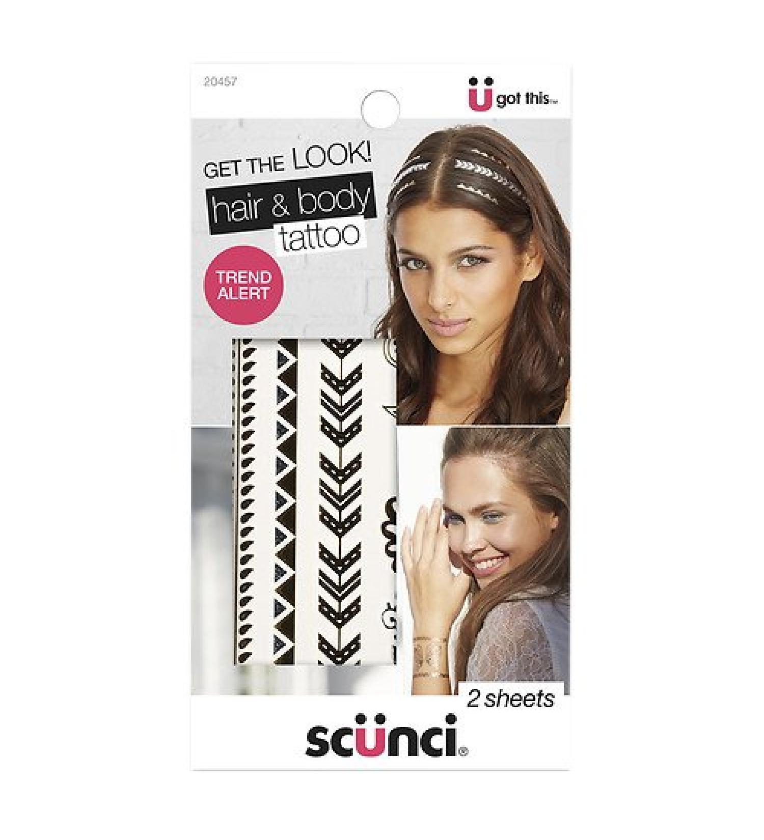 Scunci Hair and Body Tattoos