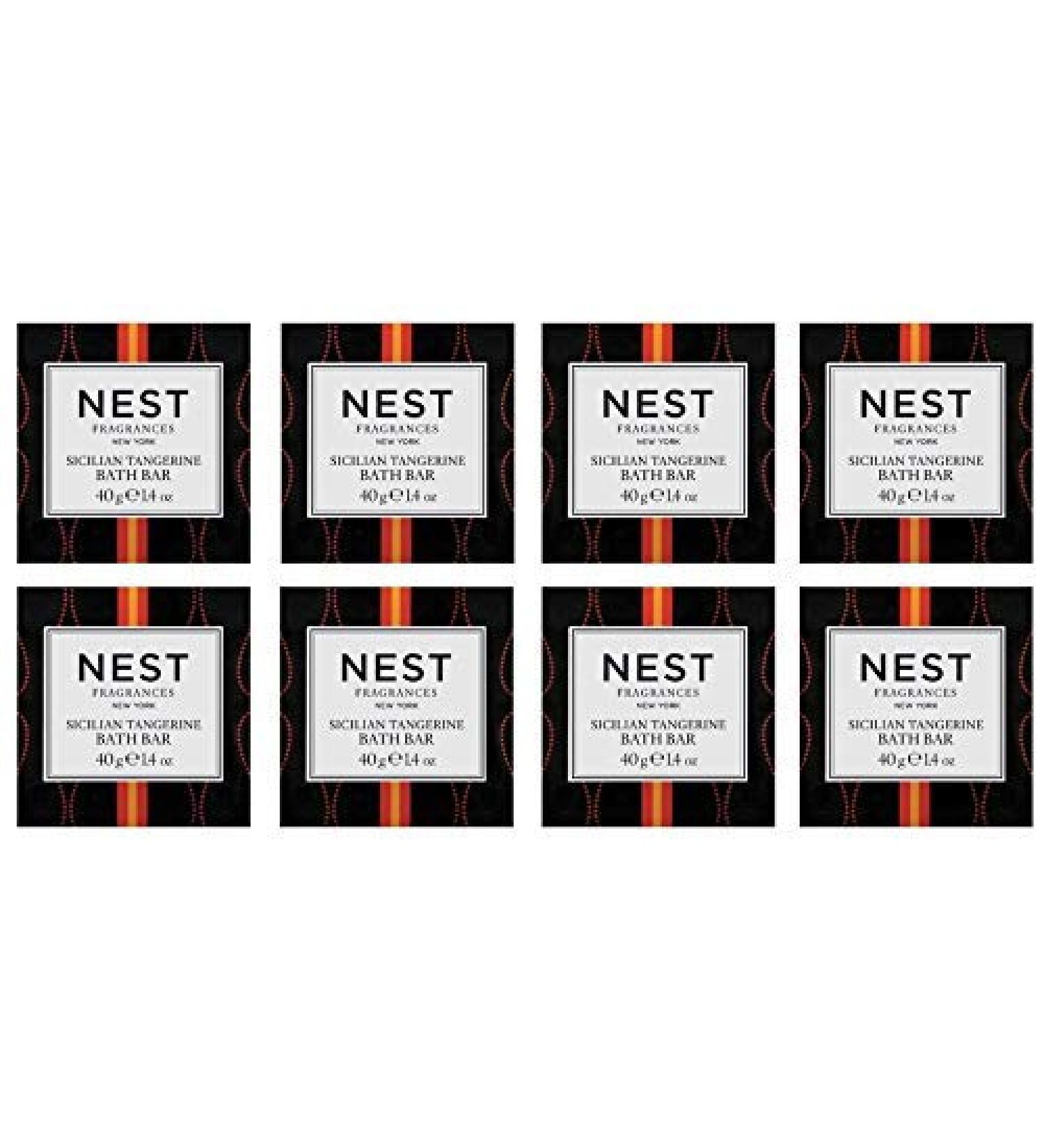 Nest Fragrances NY Sicilian Tangerine Boxed Bath Bar Soaps - Set of 8 | 40g/1.25oz Each - Buy Online on GoSupps.com