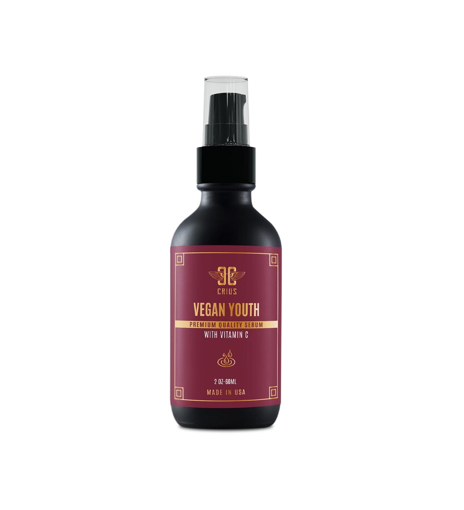 Vegan Youth Serum 2 Oz - Aloe & Retinol for Brightened Even Skin Texture | Paraben Free Non-GMO Made in USA - Buy Online on GoSupps.com