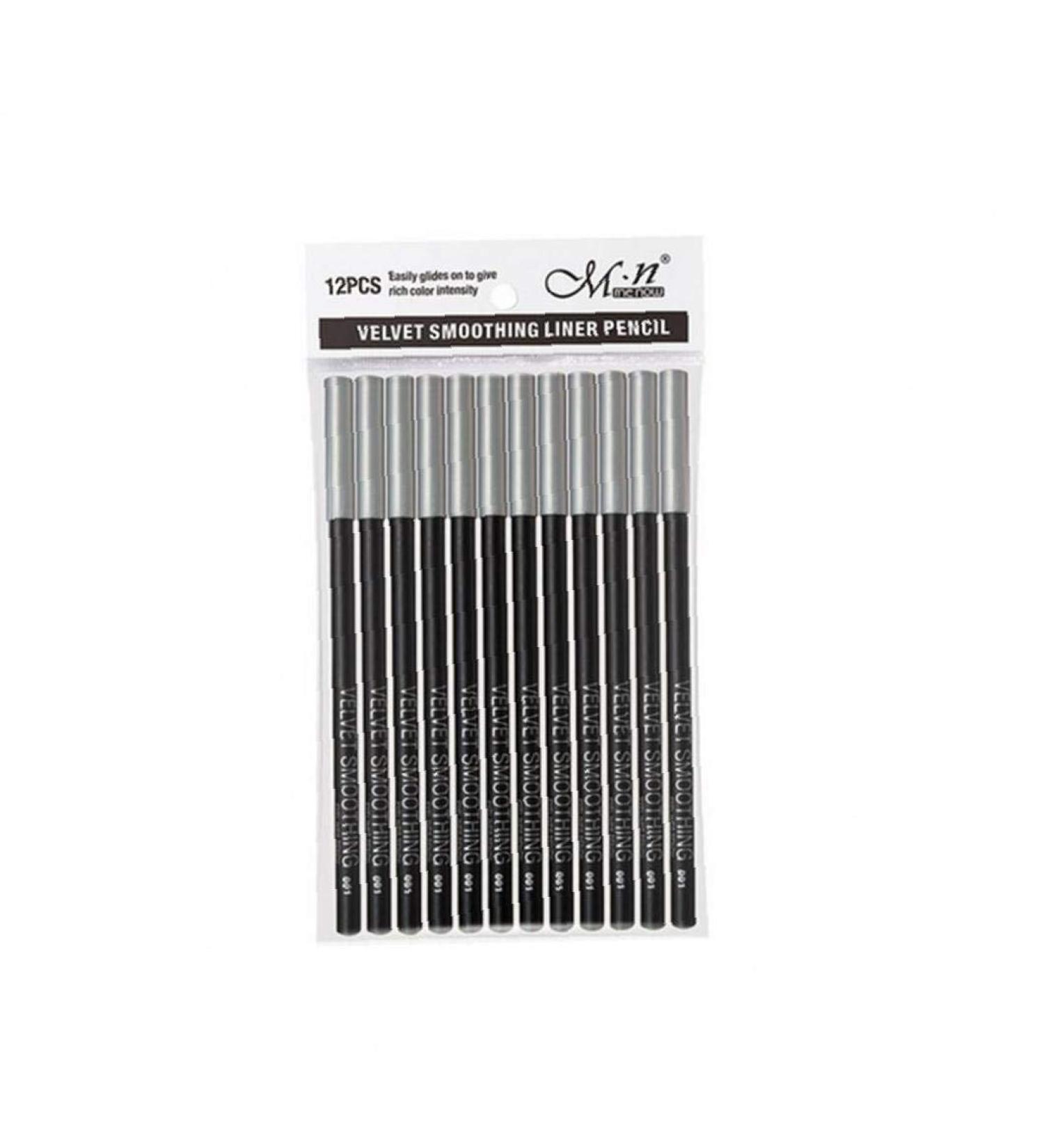 12 Pcs Natural Matte Eye Liner Pencils - Long Lasting Hypoallergenic & Soft Crayon Makeup - Black Eyeliner for International Shipping - Buy Online on GoSupps.com