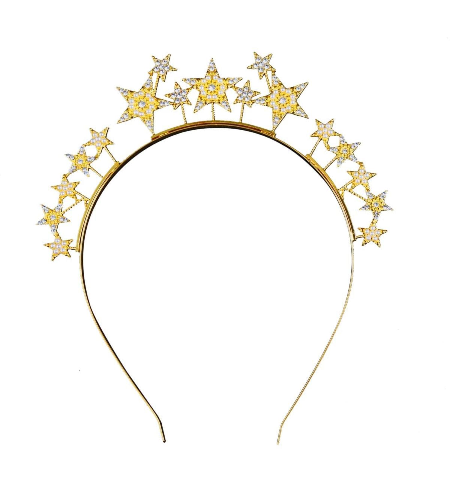 Thyonta Rhinestone Star Headband Crown Dazzle The Night with Our Sparkling Star Headbands for Women & Girls Christmas Edition for Parties Festival Wedding and More - Buy Online on GoSupps.com