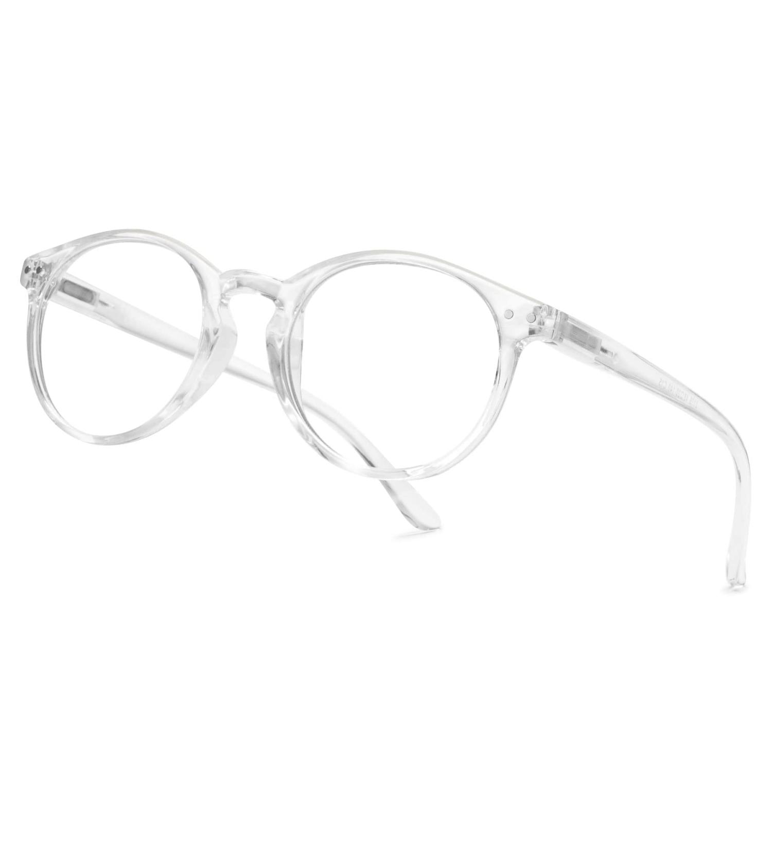 Lanomi Round Reading Glasses with Blue Light Filter | Spring Hinge Oval Glasses for Men & Women | Fashionable 1.25x Visual Aid - Buy Online on GoSupps.com