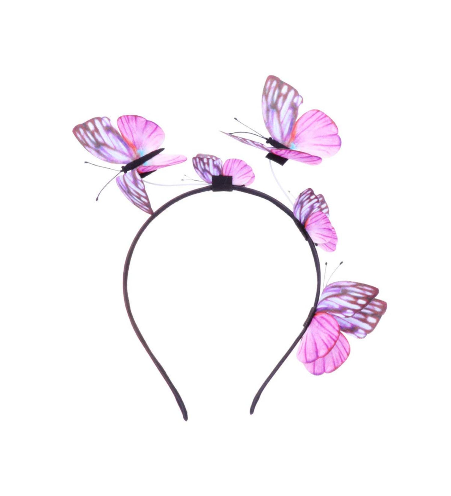Shop Heallily Pink Butterfly Fascinator Headband - Bohemian Crown for Weddings & Photo Props - Buy Online on GoSupps.com