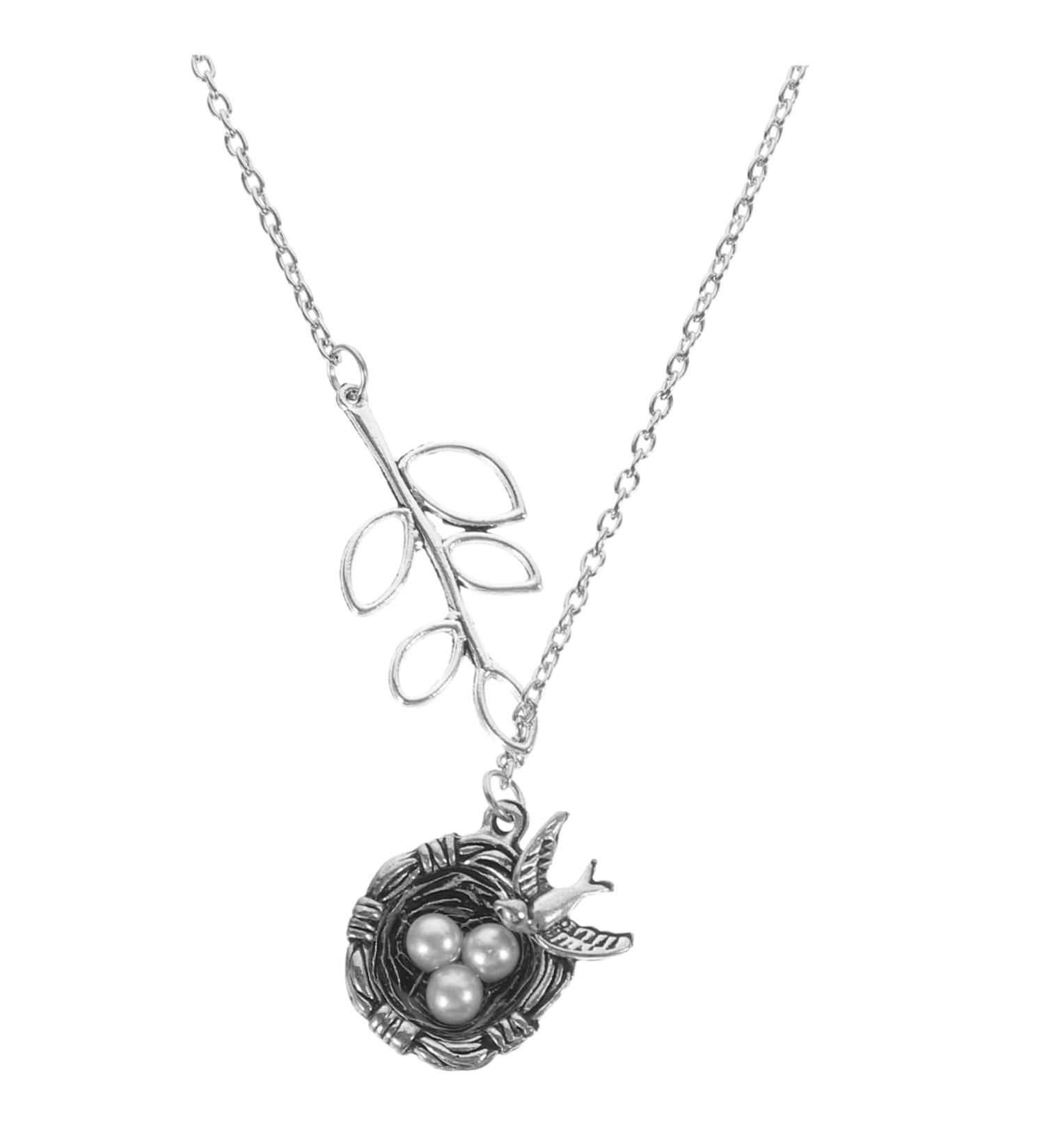 Yardenfun Bird's Nest Branch Pendant Mother Choker Teen Girls Necklace Women's The Bird's Nest Bird Eggs - Buy Online on GoSupps.com