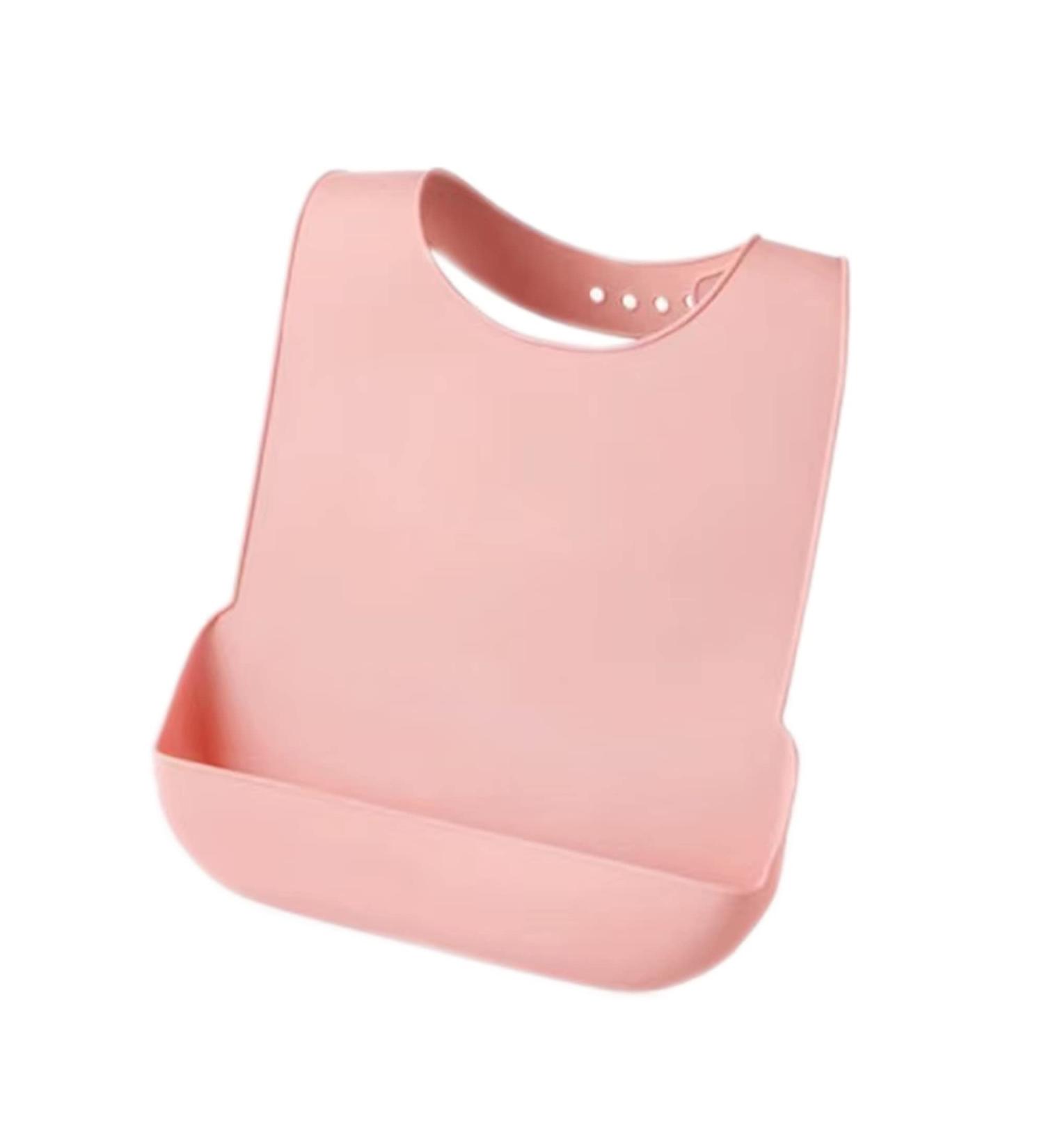 YYGMSS Waterproof Silicone Adult Bib with Crumb Catcher - Adjustable Pink Bib for Elderly Women - Easy Clean & Washable (L) - Buy Online on GoSupps.com