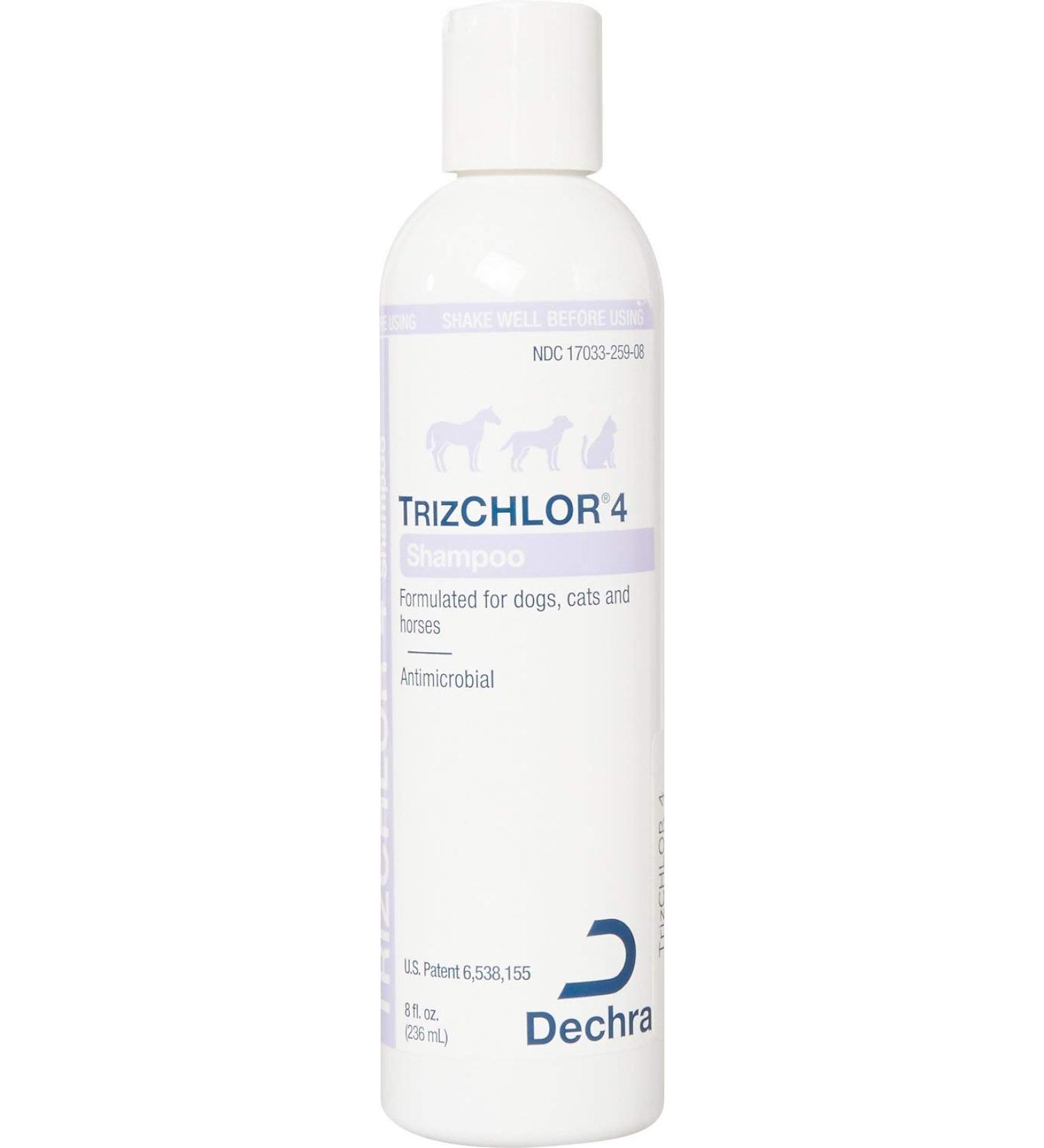 Dechra TrizCHLOR 4 Shampoo for Cats and Dogs 8 oz